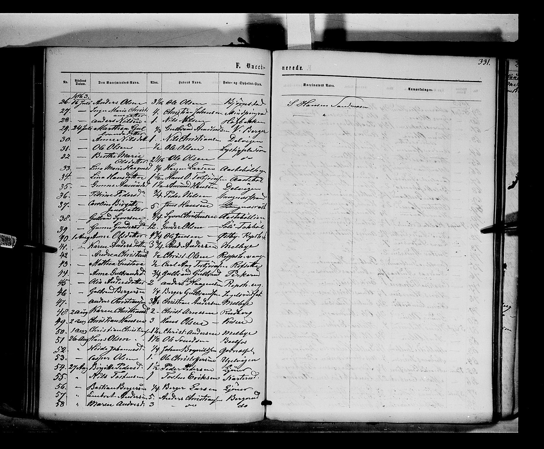 Eidskog prestekontor, AV/SAH-PREST-026/H/Ha/Haa/L0001: Parish register (official) no. 1, 1860-1867, p. 331