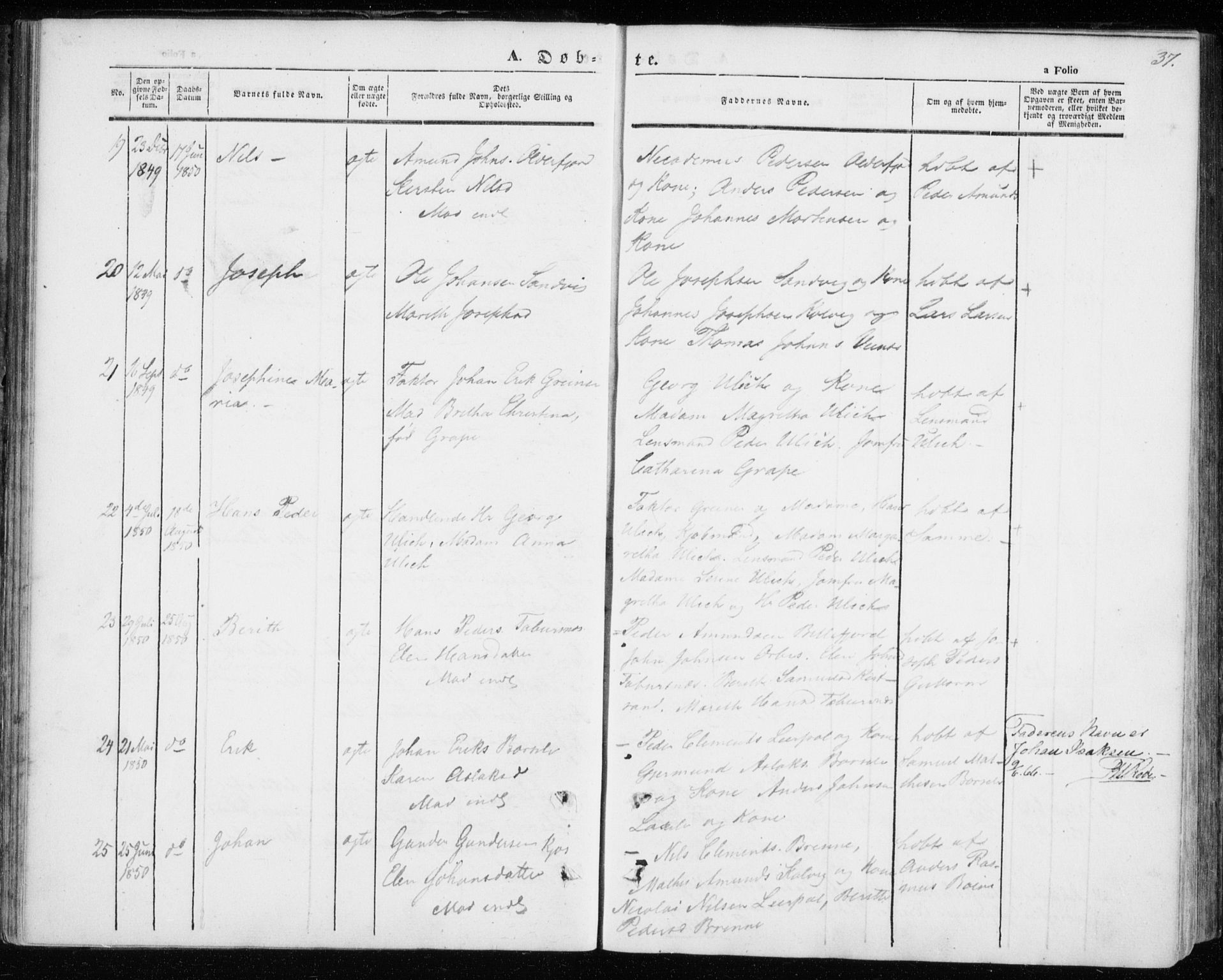Kistrand/Porsanger sokneprestembete, SATØ/S-1351/H/Ha/L0004.kirke: Parish register (official) no. 4, 1843-1860, p. 37