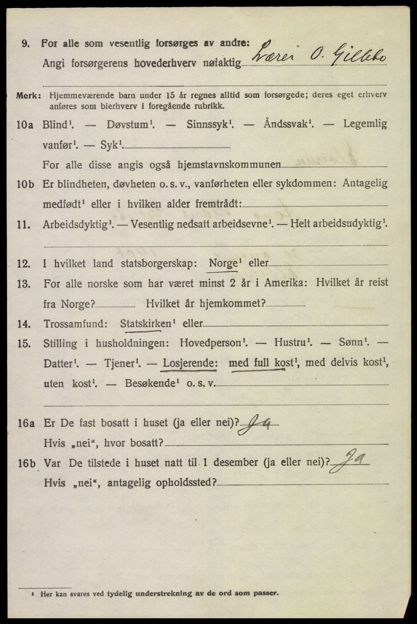 SAH, 1920 census for Elverum, 1920, p. 13105