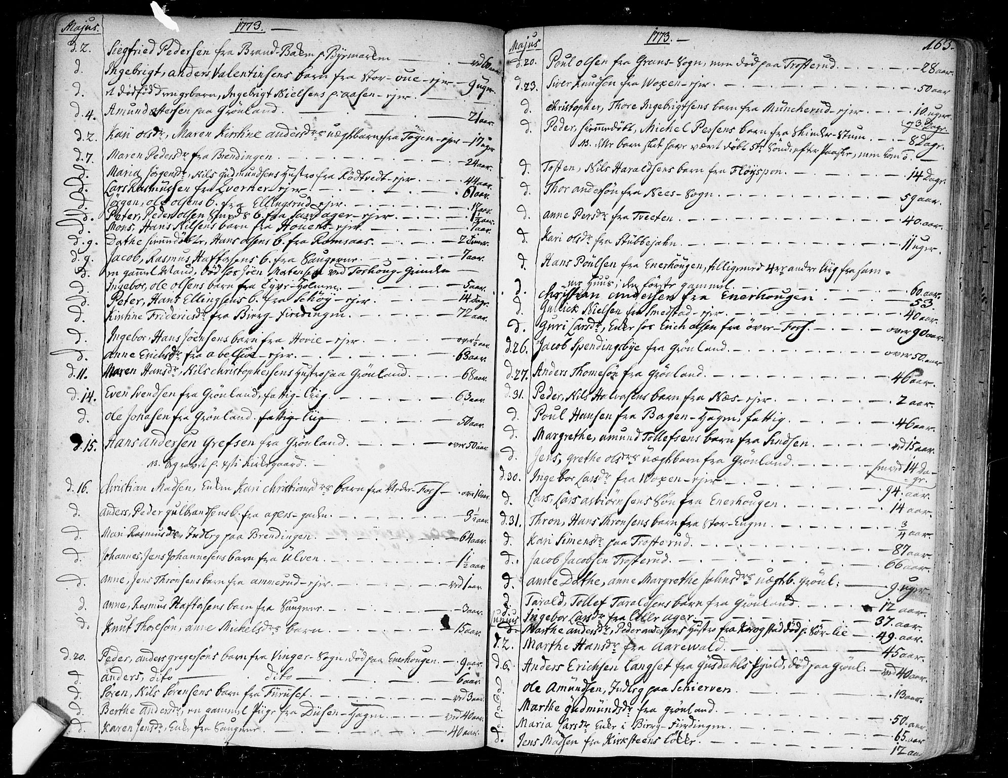 Aker prestekontor kirkebøker, AV/SAO-A-10861/F/L0009: Parish register (official) no. 9, 1765-1785, p. 163