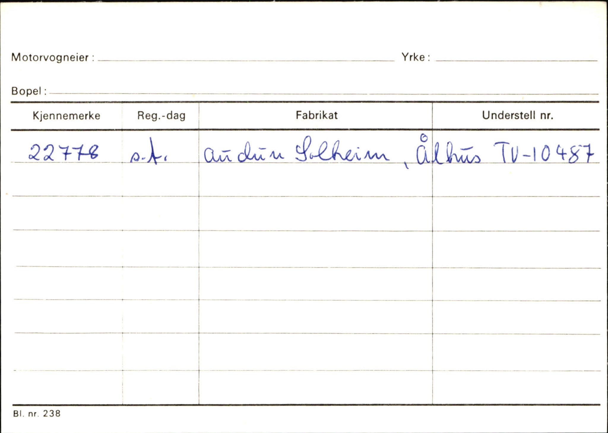 Statens vegvesen, Sogn og Fjordane vegkontor, AV/SAB-A-5301/4/F/L0132: Eigarregister Askvoll A-Å. Balestrand A-Å, 1945-1975, p. 266