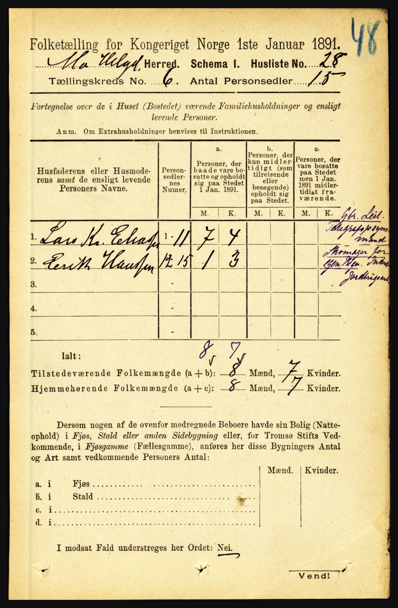 RA, 1891 census for 1833 Mo, 1891, p. 2192