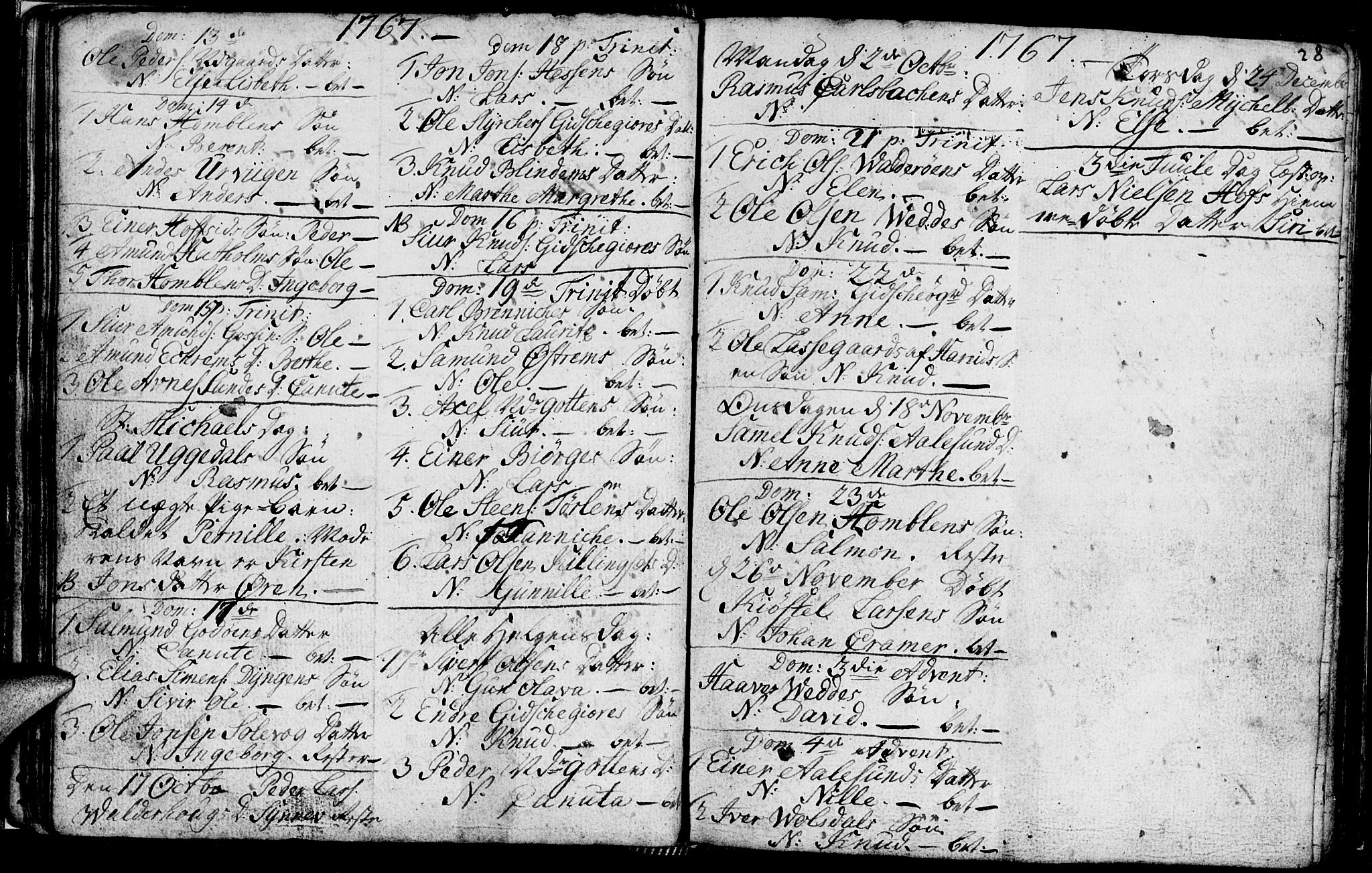 Ministerialprotokoller, klokkerbøker og fødselsregistre - Møre og Romsdal, SAT/A-1454/528/L0420: Parish register (copy) no. 528C01, 1764-1784, p. 28