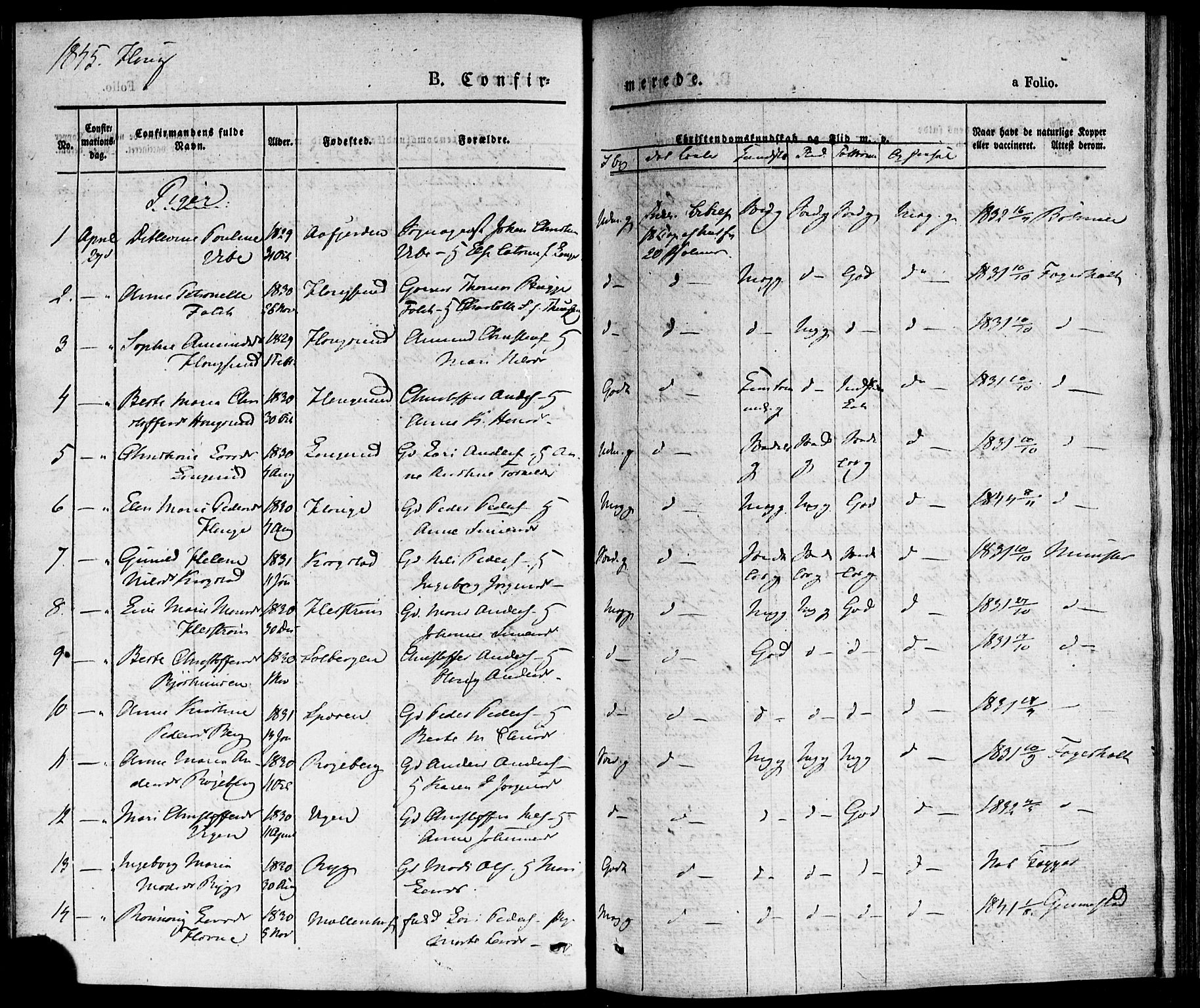 Eiker kirkebøker, AV/SAKO-A-4/F/Fa/L0013b: Parish register (official) no. I 13B, 1840-1845