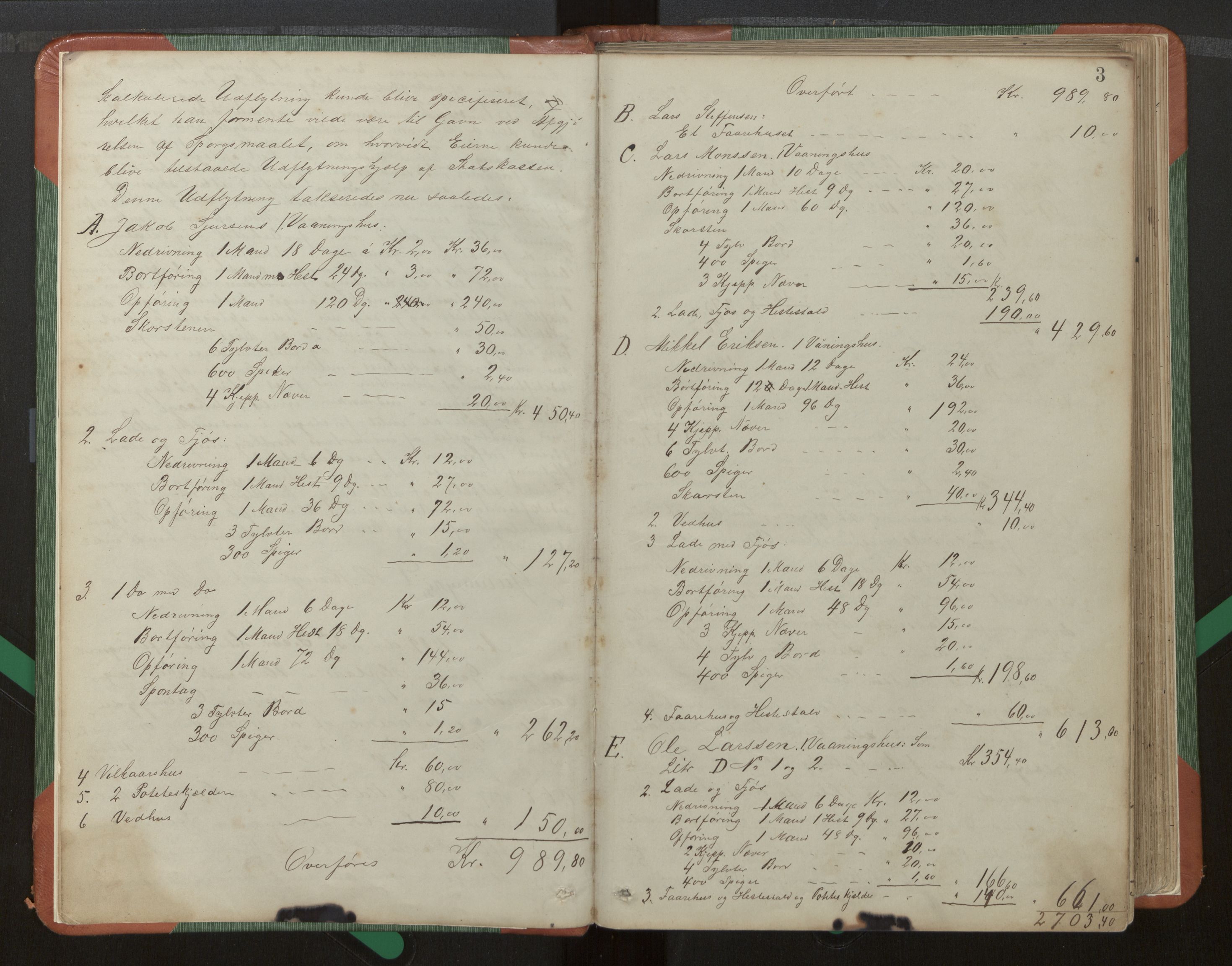 Hordaland jordskiftedøme - I Nordhordland jordskiftedistrikt, AV/SAB-A-6801/A/Aa/L0013: Forhandlingsprotokoll, 1889-1893, p. 2b-3a