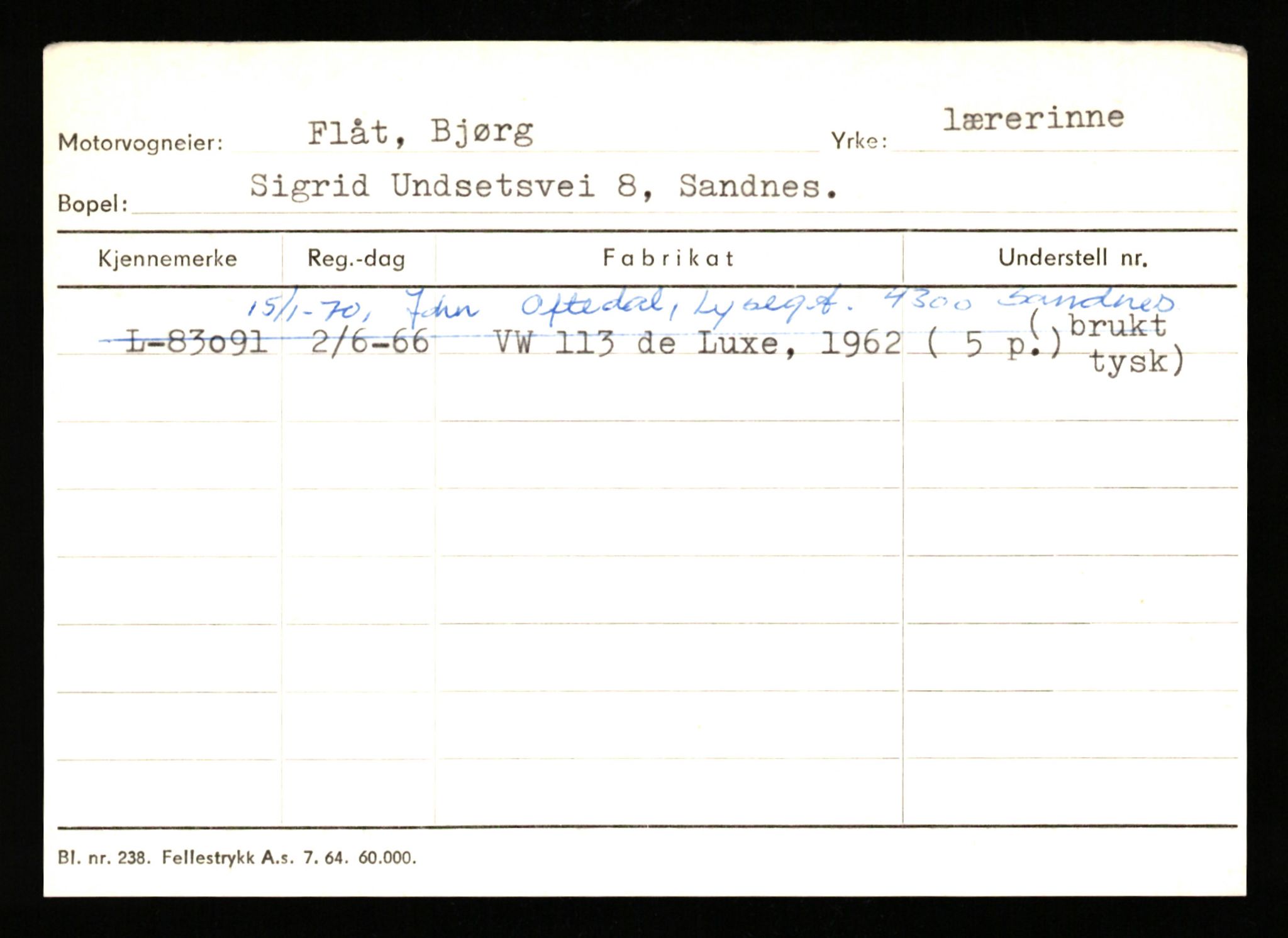 Stavanger trafikkstasjon, SAST/A-101942/0/H/L0009: Fjælberg - Fuglerud, 1930-1971, p. 841