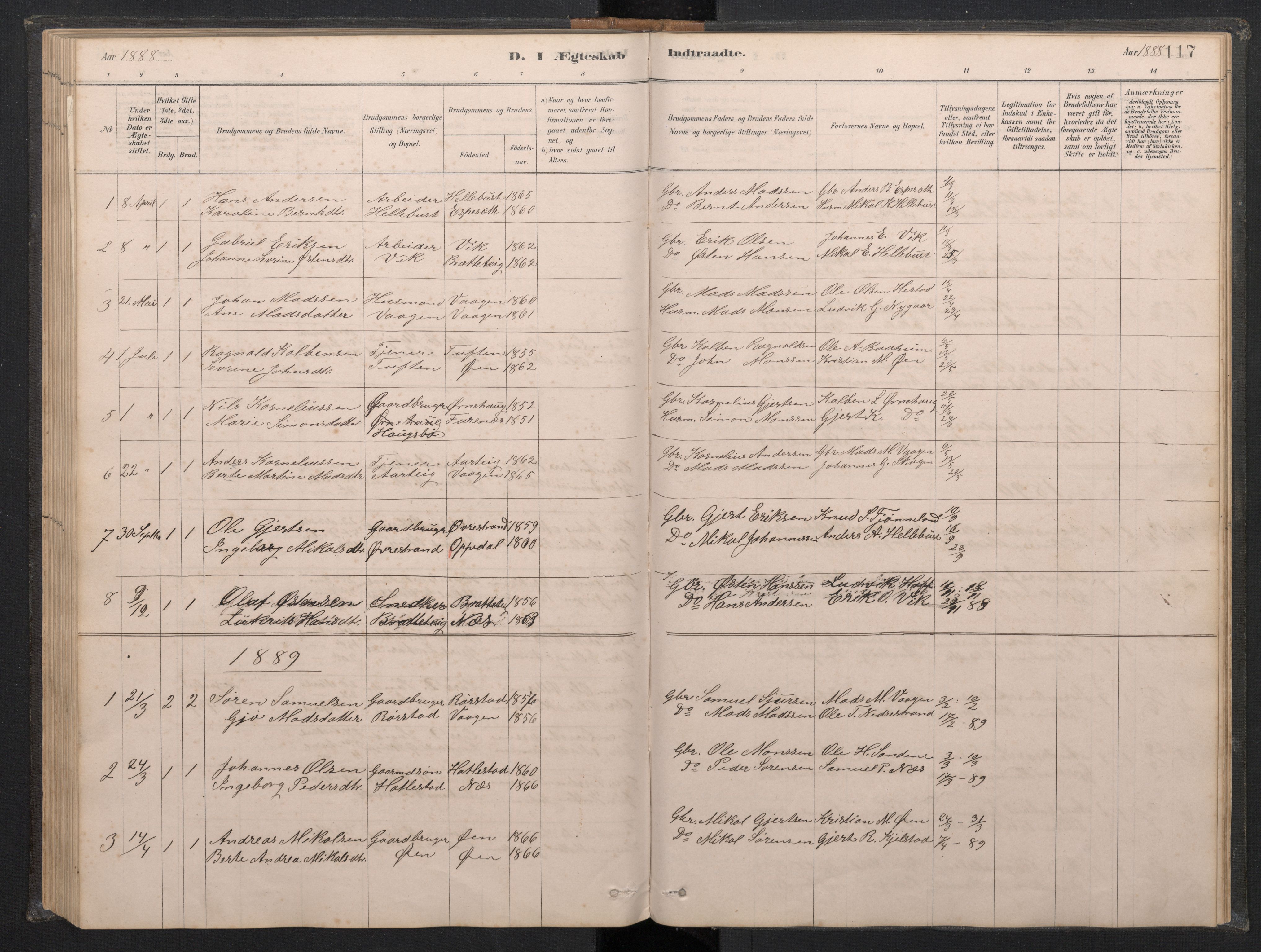 Gaular sokneprestembete, SAB/A-80001/H/Hab: Parish register (copy) no. C 3, 1878-1897, p. 116b-117a