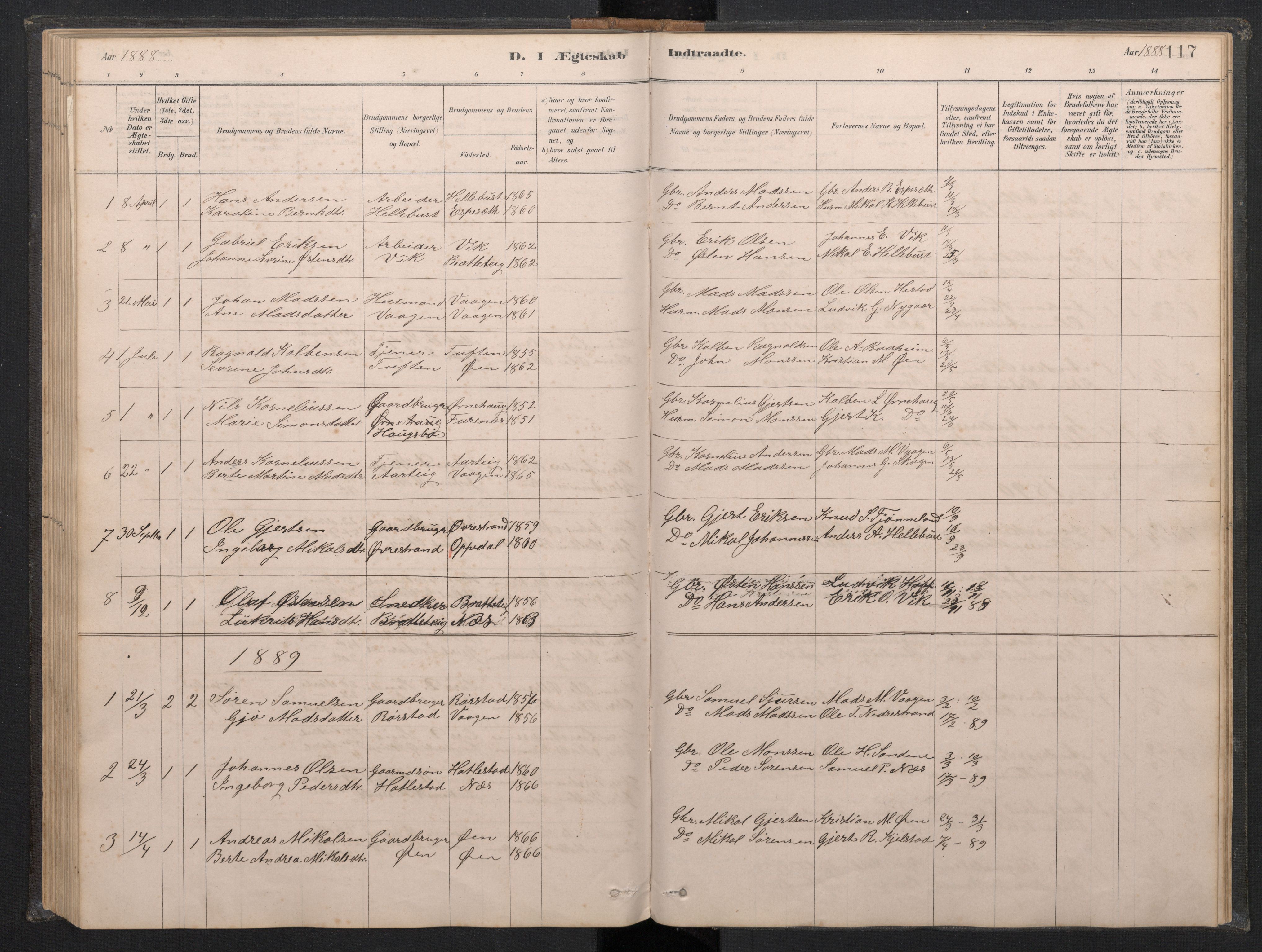 Gaular sokneprestembete, AV/SAB-A-80001/H/Hab: Parish register (copy) no. C 3, 1878-1897, p. 116b-117a