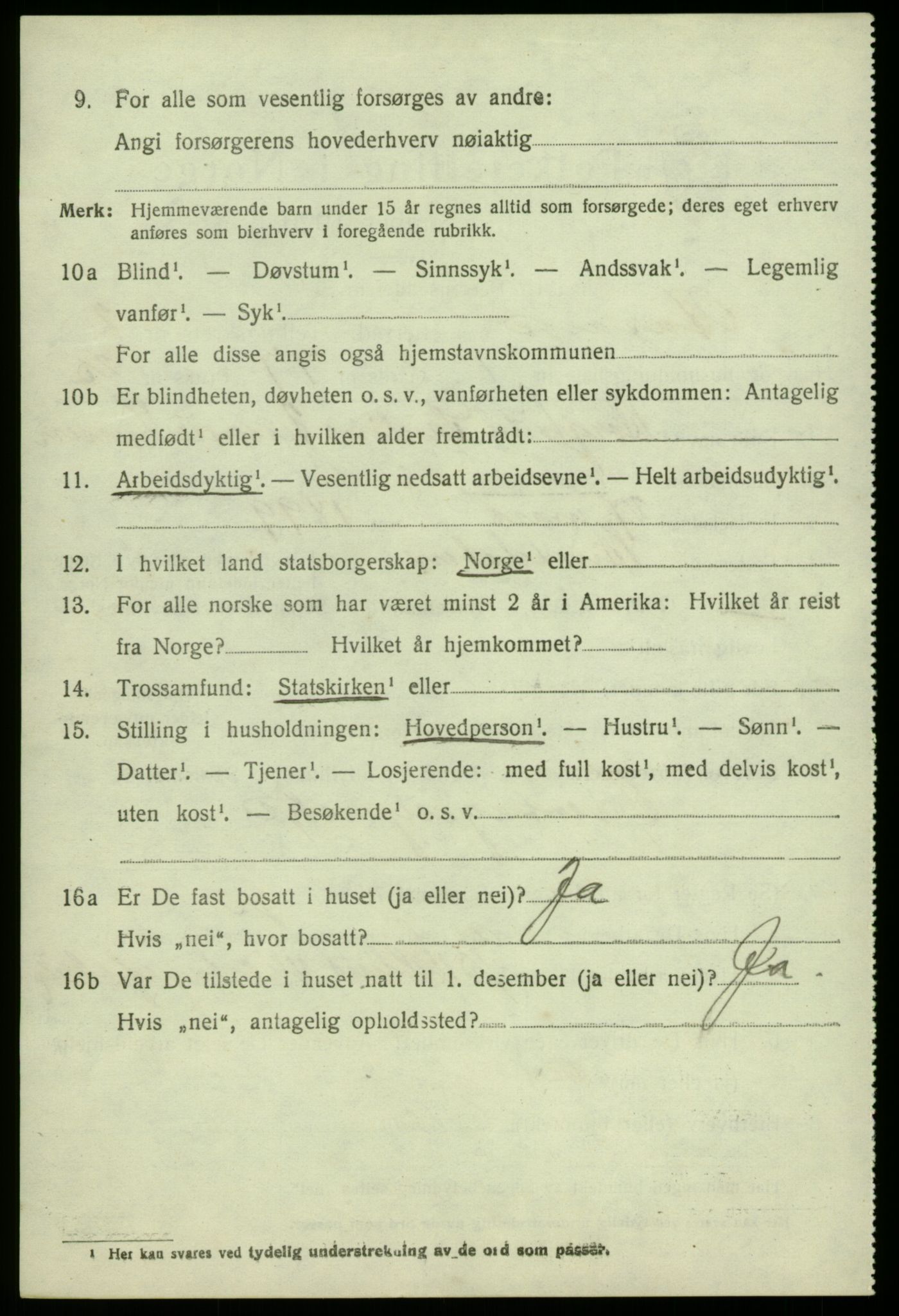 SAB, 1920 census for Åsane, 1920, p. 1238