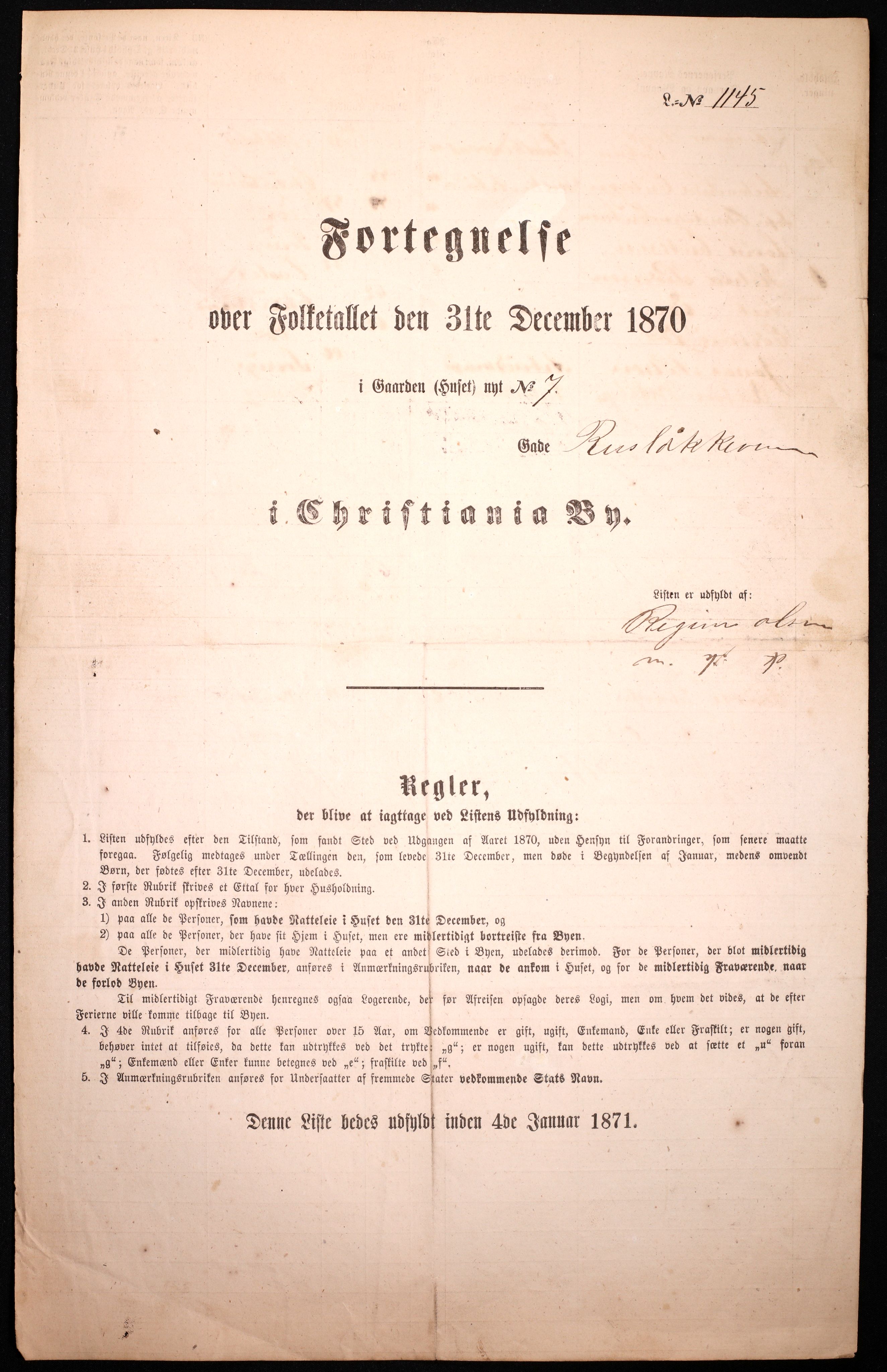 RA, 1870 census for 0301 Kristiania, 1870, p. 2924