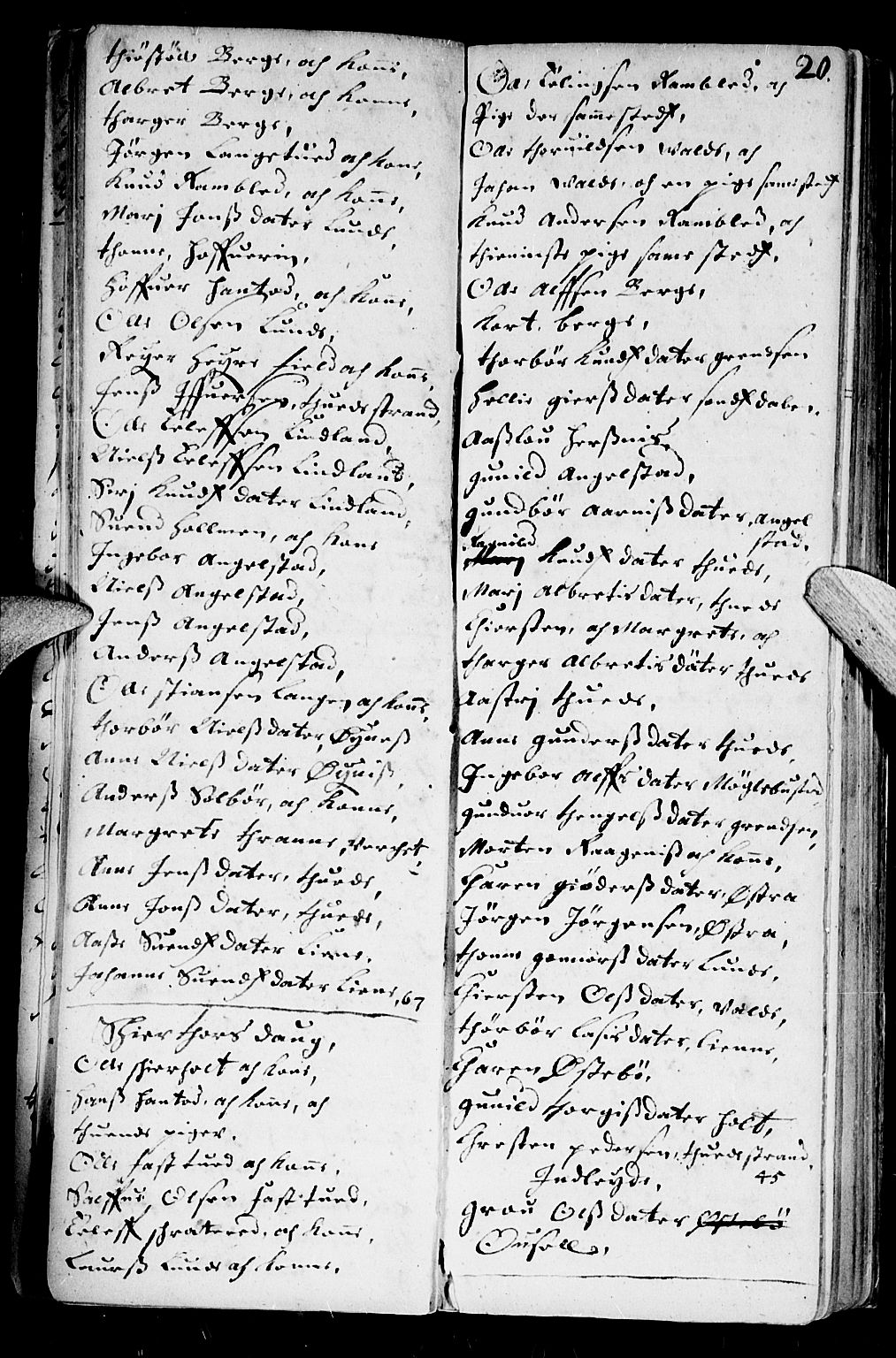 Holt sokneprestkontor, AV/SAK-1111-0021/F/Fb/L0001: Parish register (copy) no. B 1, 1699-1705, p. 20