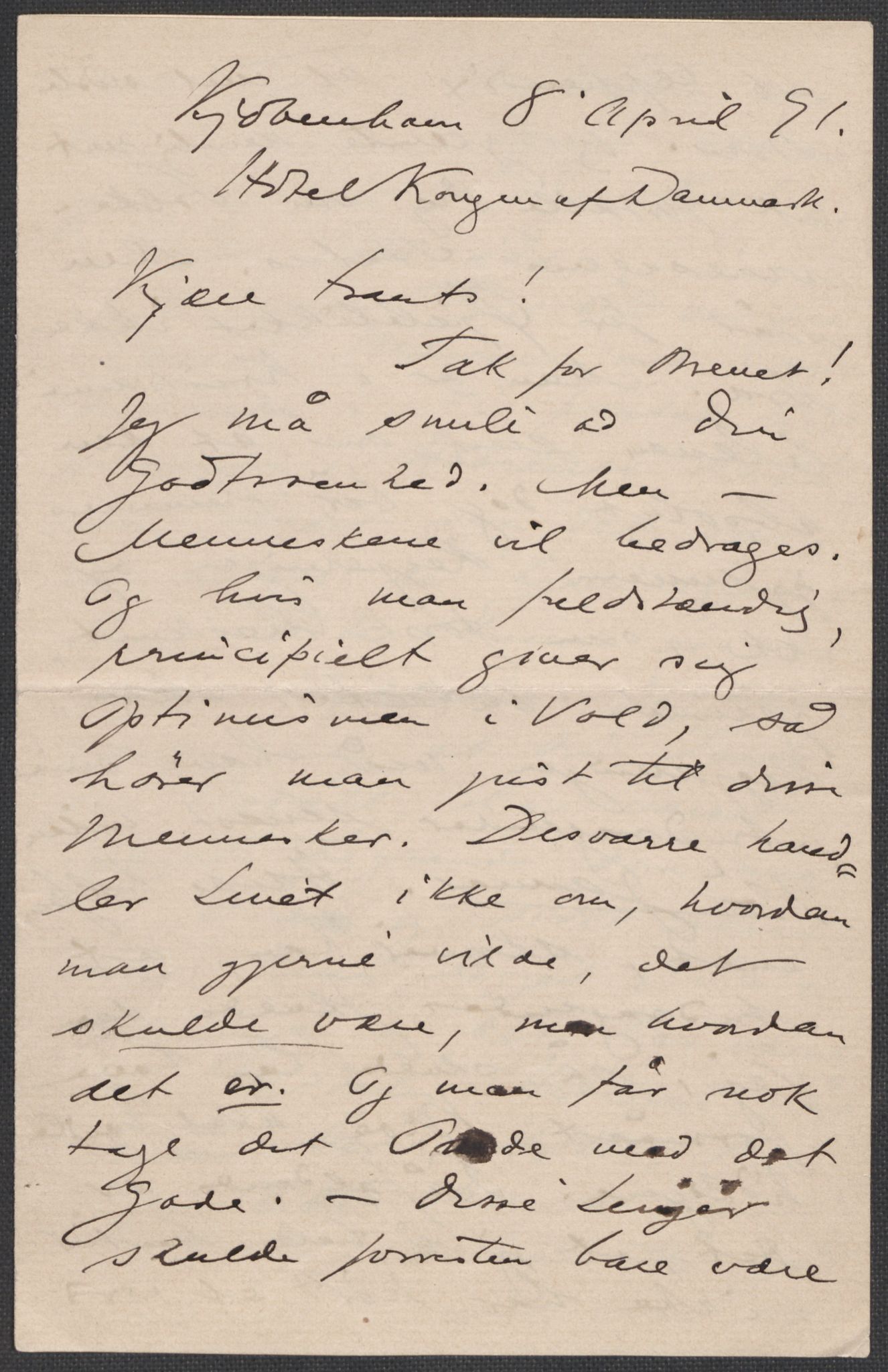 Beyer, Frants, AV/RA-PA-0132/F/L0001: Brev fra Edvard Grieg til Frantz Beyer og "En del optegnelser som kan tjene til kommentar til brevene" av Marie Beyer, 1872-1907, p. 366