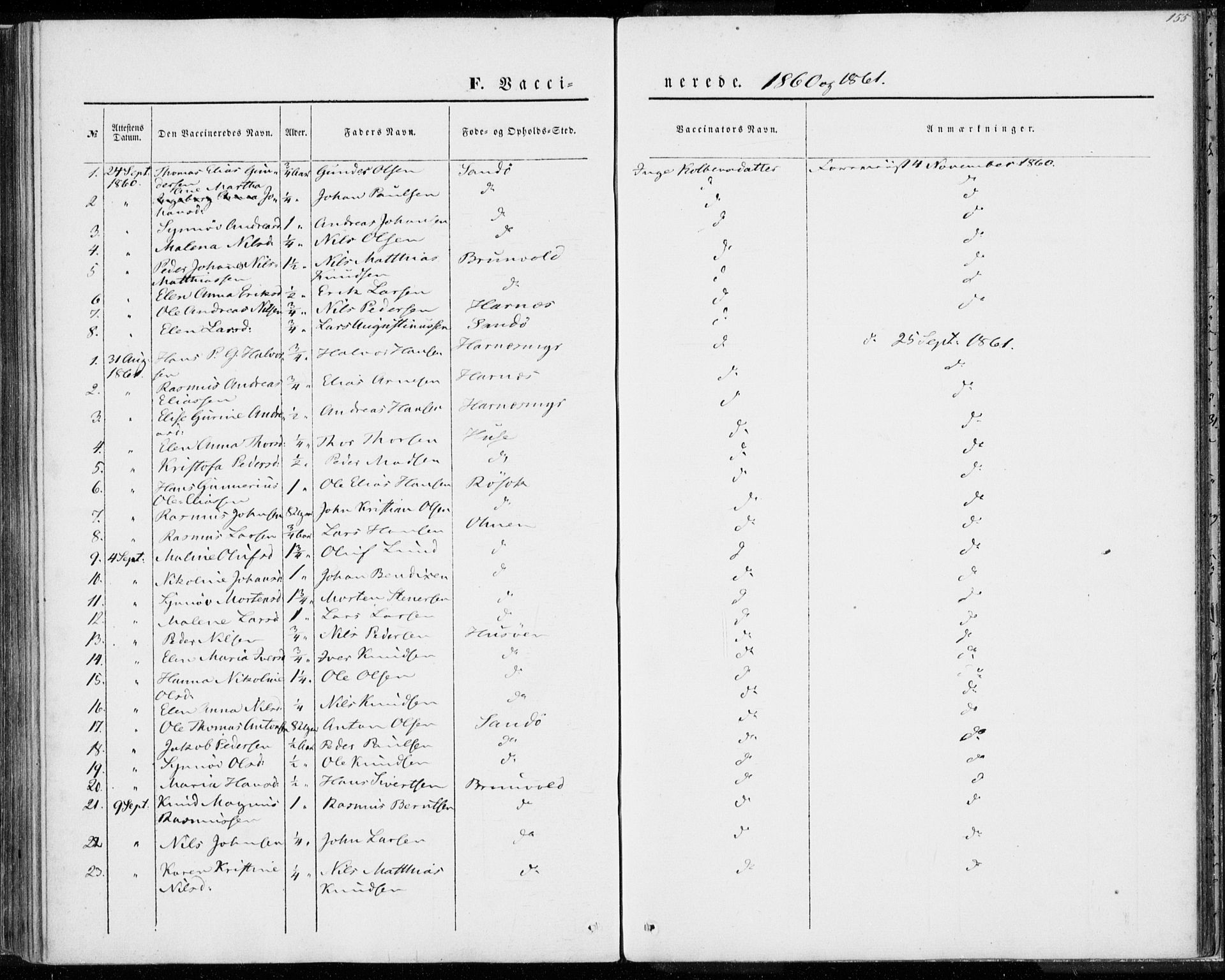 Ministerialprotokoller, klokkerbøker og fødselsregistre - Møre og Romsdal, SAT/A-1454/561/L0728: Parish register (official) no. 561A02, 1858-1878, p. 155