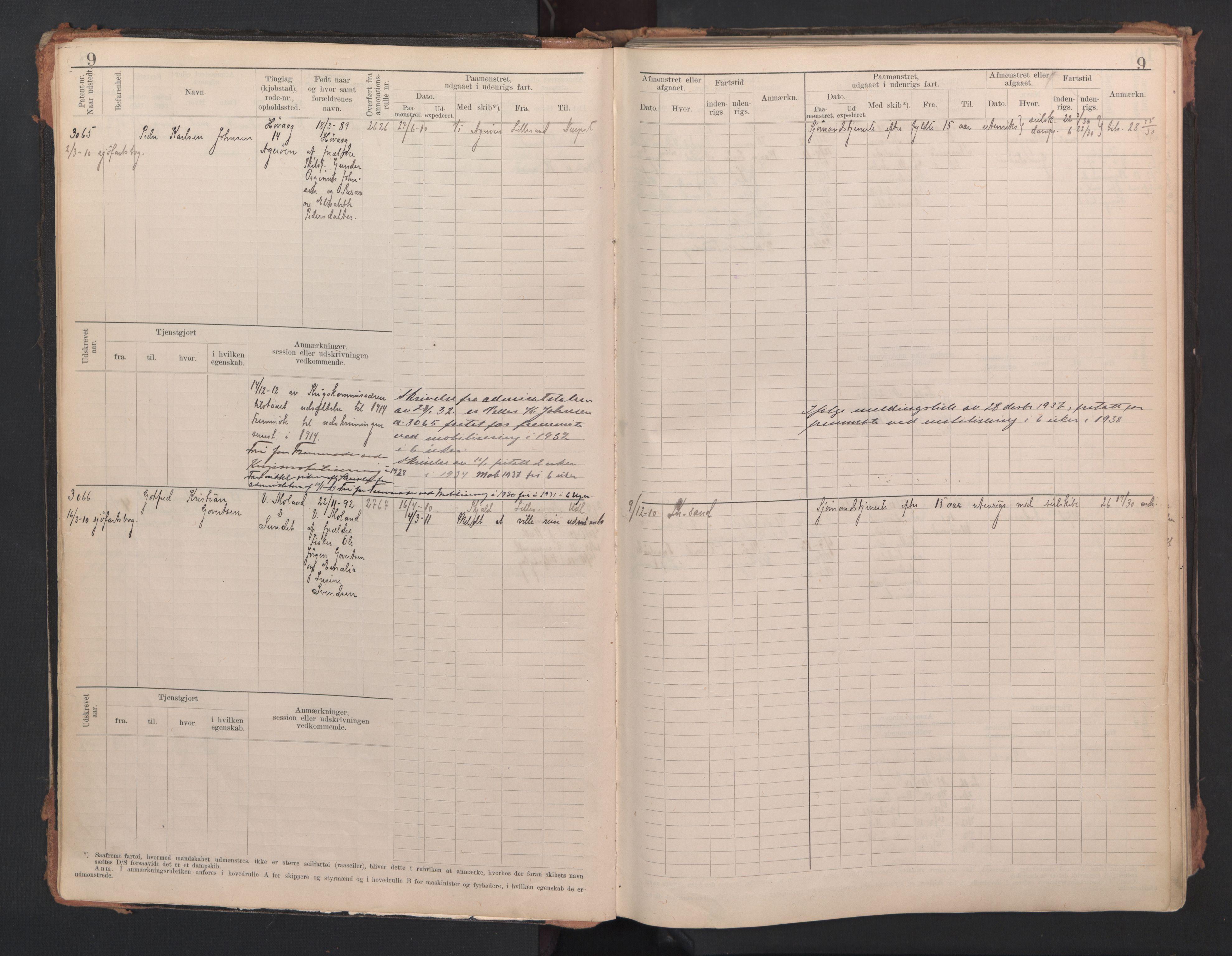 Lillesand mønstringskrets, AV/SAK-2031-0014/F/Fb/L0006: Hovedrulle A nr 3049-3634, W-15, 1913-1946, p. 12