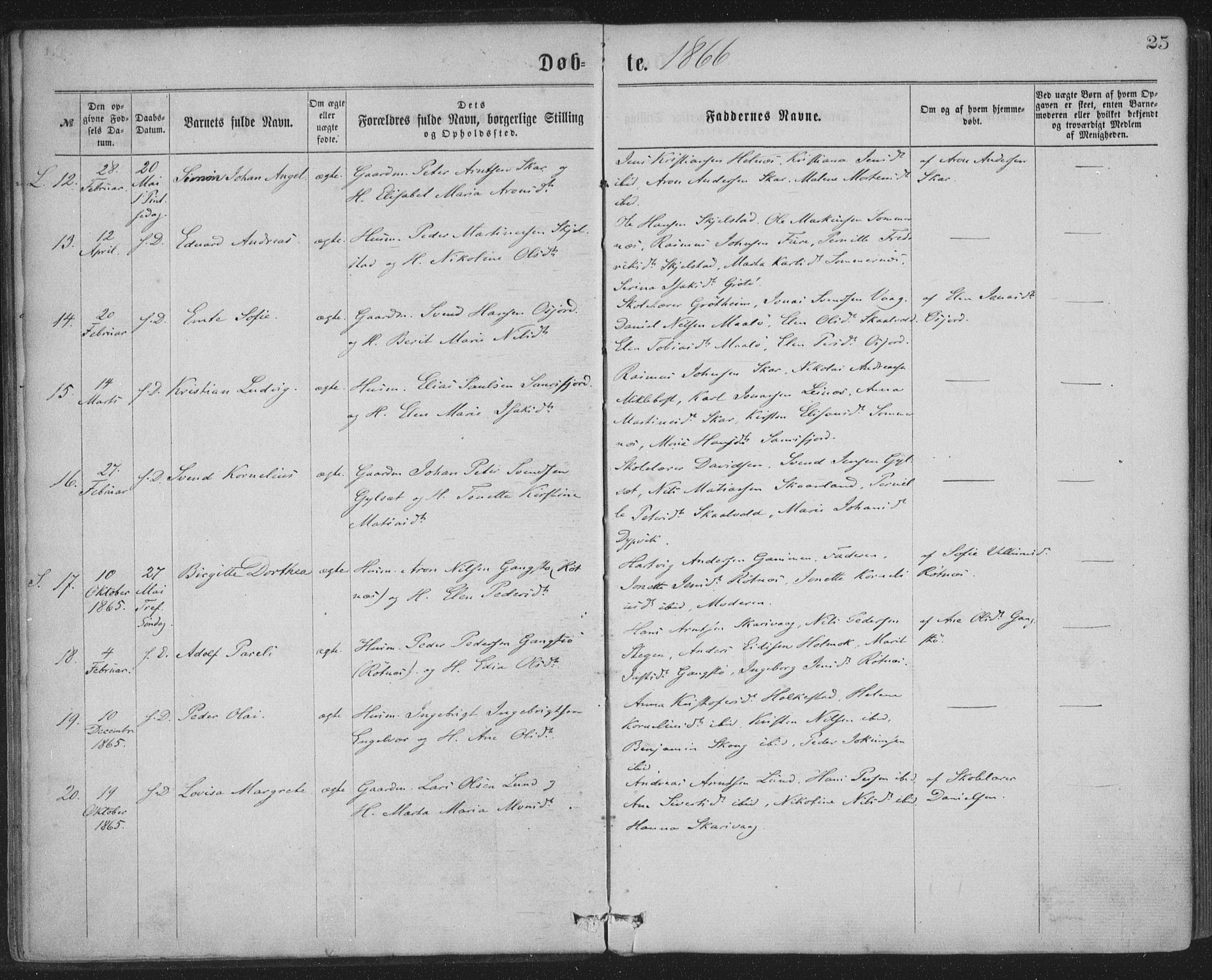 Ministerialprotokoller, klokkerbøker og fødselsregistre - Nordland, AV/SAT-A-1459/855/L0801: Parish register (official) no. 855A09, 1864-1874, p. 25