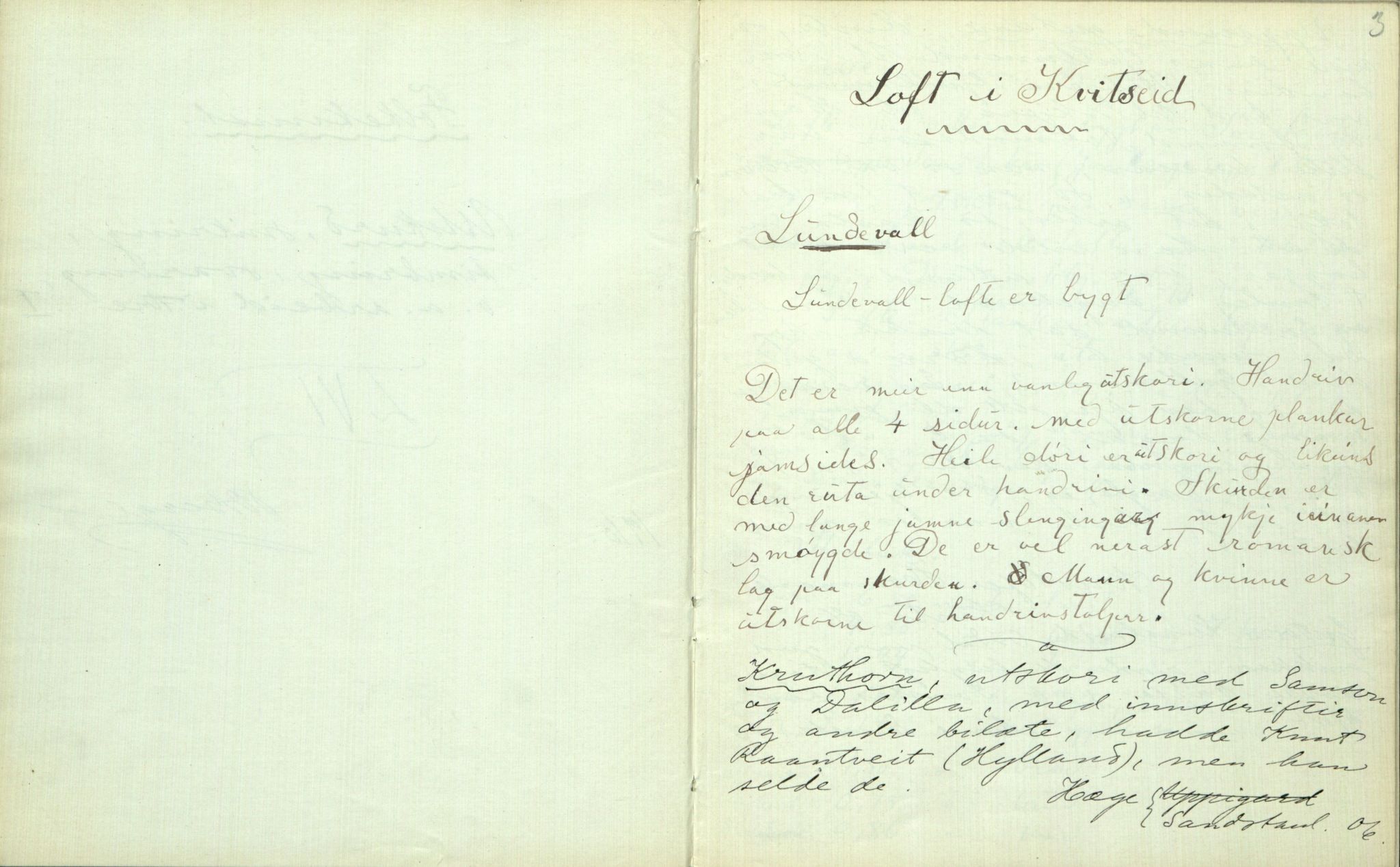 Rikard Berge, TEMU/TGM-A-1003/F/L0002/0026: 031-060 Innholdslister / 56 Folkekunst. Utskurd, snikring, timbring, svarving etc. , 1910, p. 2-3