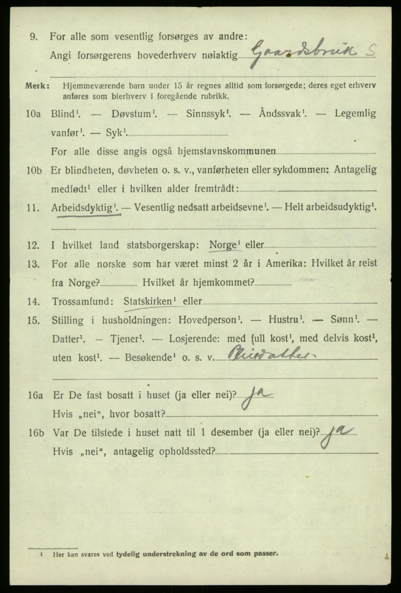 SAB, 1920 census for Manger, 1920, p. 8267