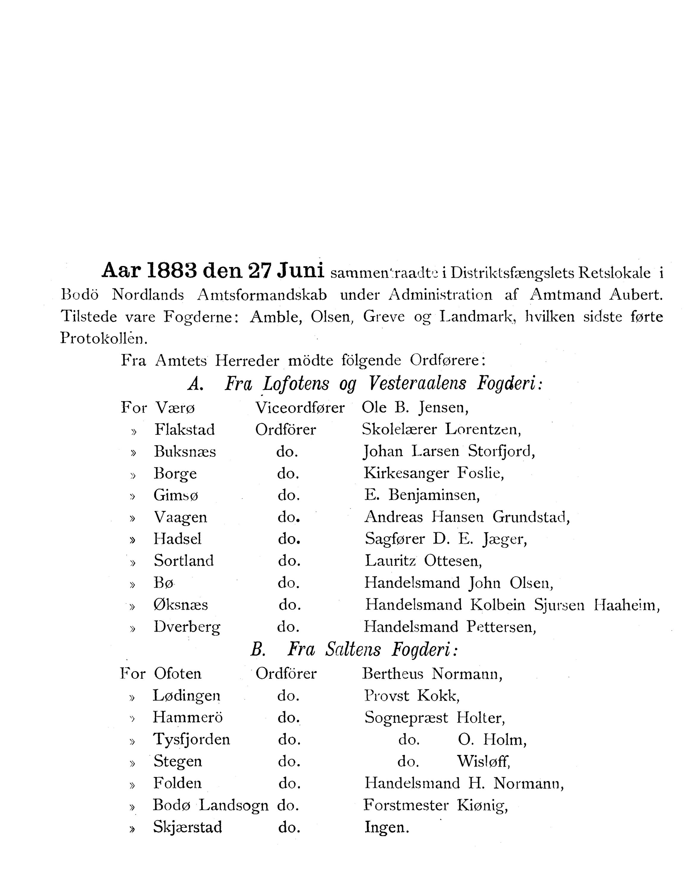 Nordland Fylkeskommune. Fylkestinget, AIN/NFK-17/176/A/Ac/L0014: Fylkestingsforhandlinger 1881-1885, 1881-1885