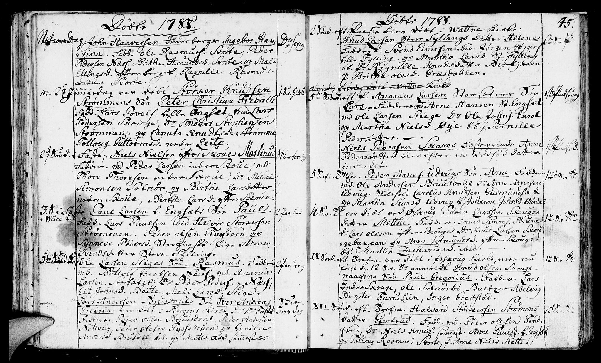 Ministerialprotokoller, klokkerbøker og fødselsregistre - Møre og Romsdal, SAT/A-1454/524/L0350: Parish register (official) no. 524A02, 1780-1817, p. 45