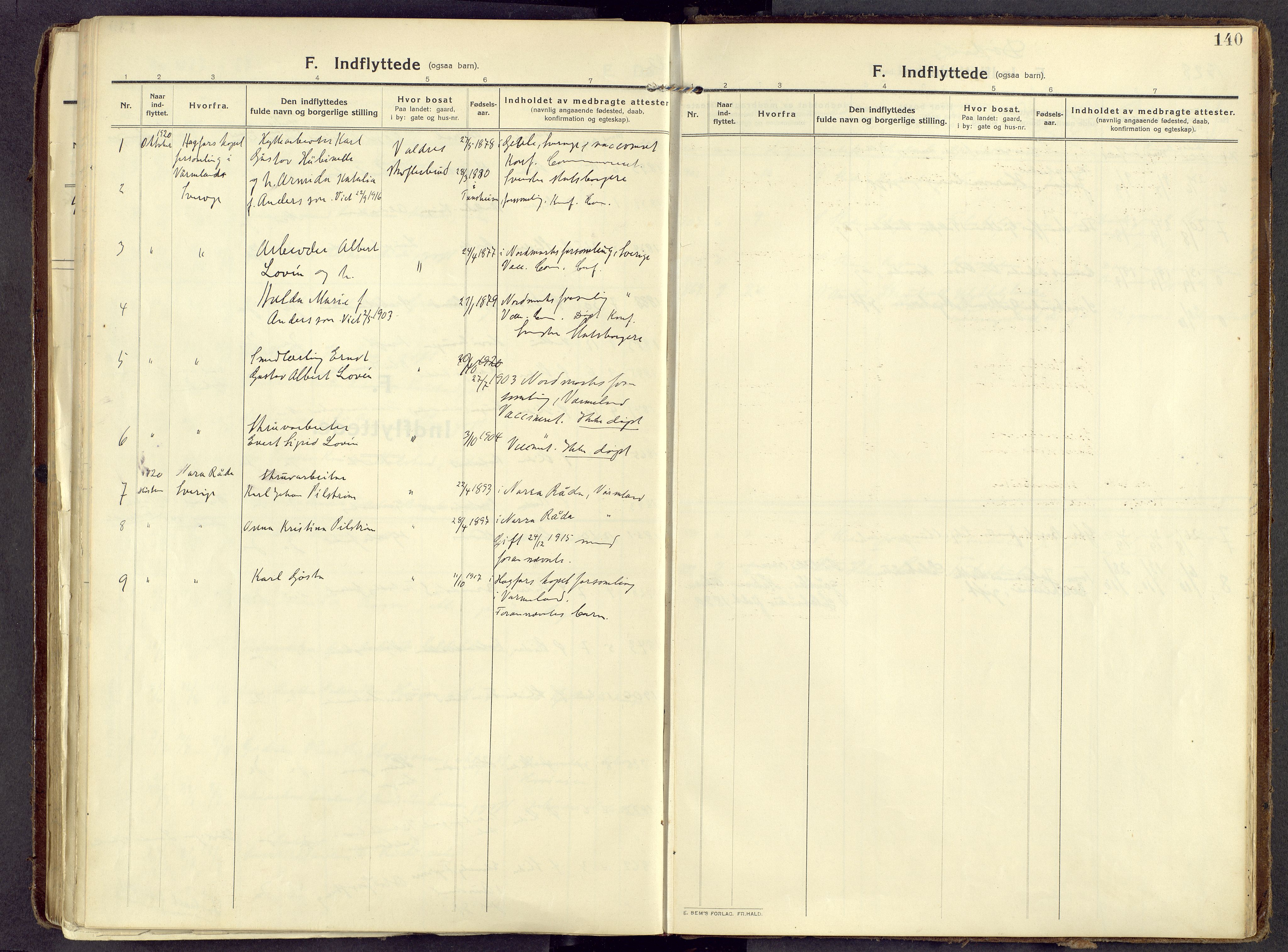 Øystre Slidre prestekontor, SAH/PREST-138/H/Ha/Haa/L0006: Parish register (official) no. 6, 1911-1931, p. 140