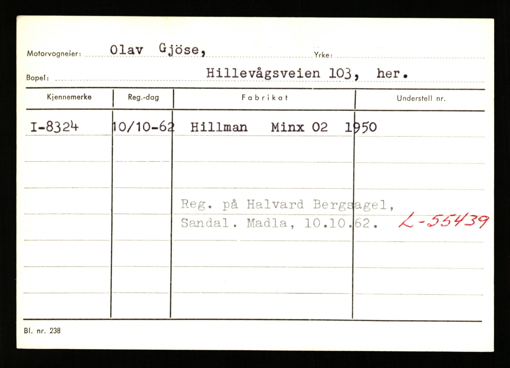 Stavanger trafikkstasjon, AV/SAST-A-101942/0/G/L0002: Registreringsnummer: 5791 - 10405, 1930-1971, p. 1451