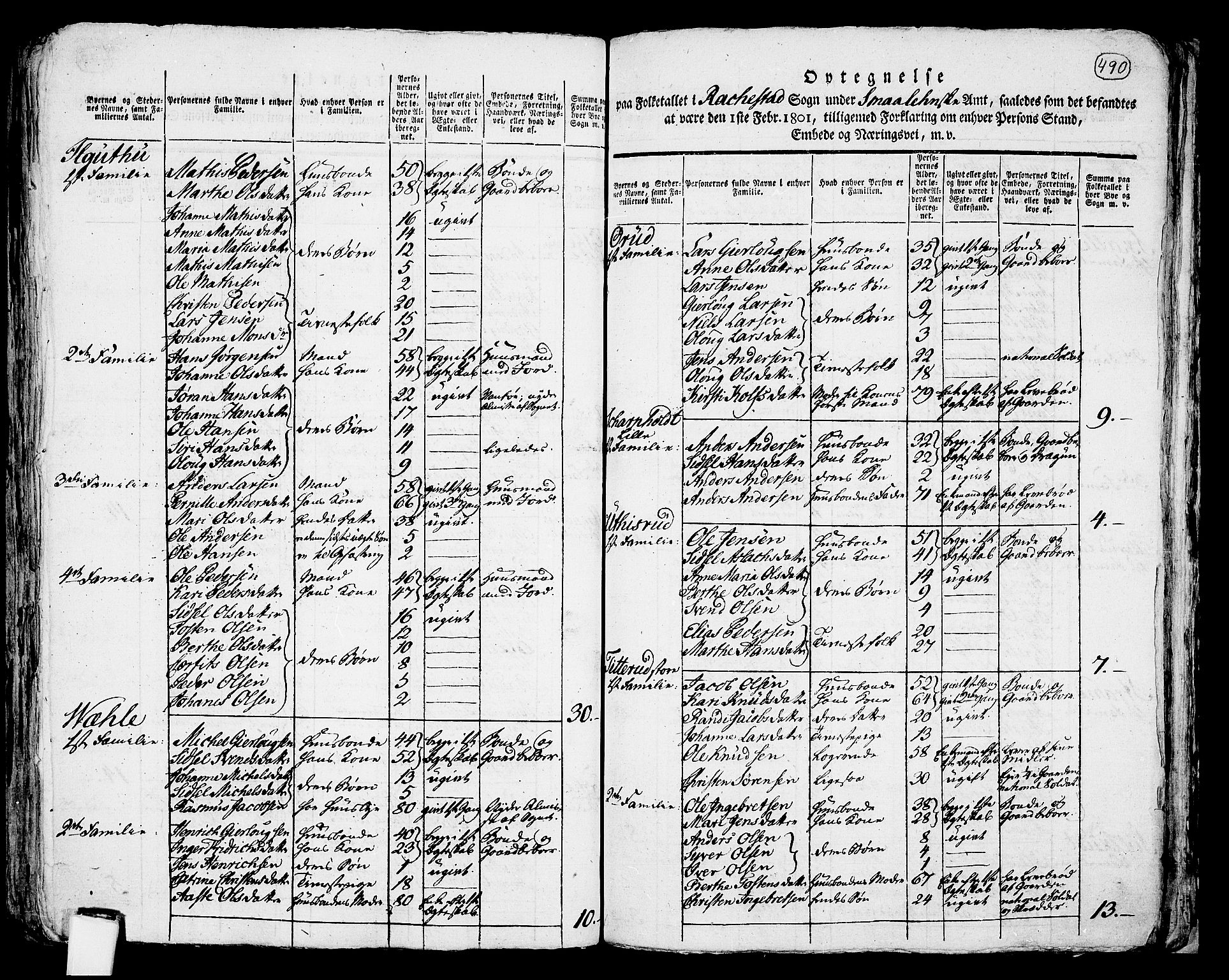 RA, 1801 census for 0128P Rakkestad, 1801, p. 489b-490a