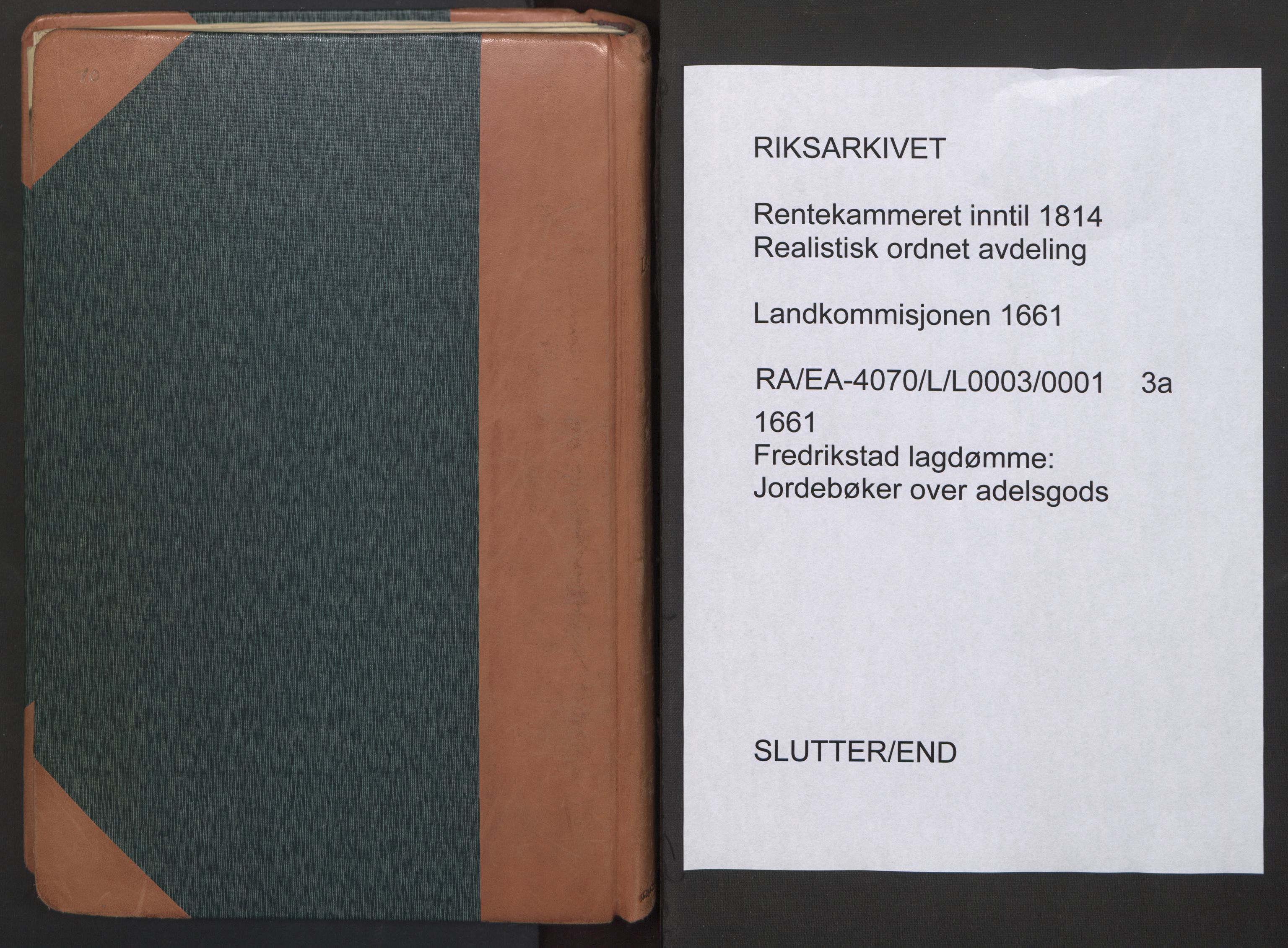 Rentekammeret inntil 1814, Realistisk ordnet avdeling, AV/RA-EA-4070/L/L0003/0001: Fredrikstad lagdømme: / Jordebøker over adelsgods, 1661