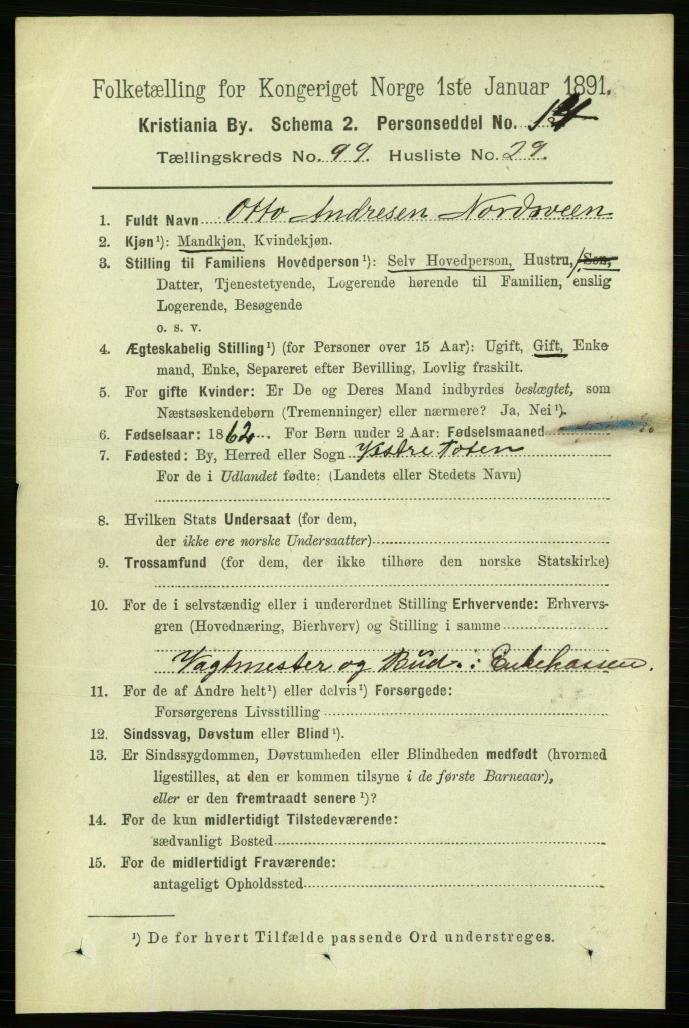 RA, 1891 census for 0301 Kristiania, 1891, p. 49087