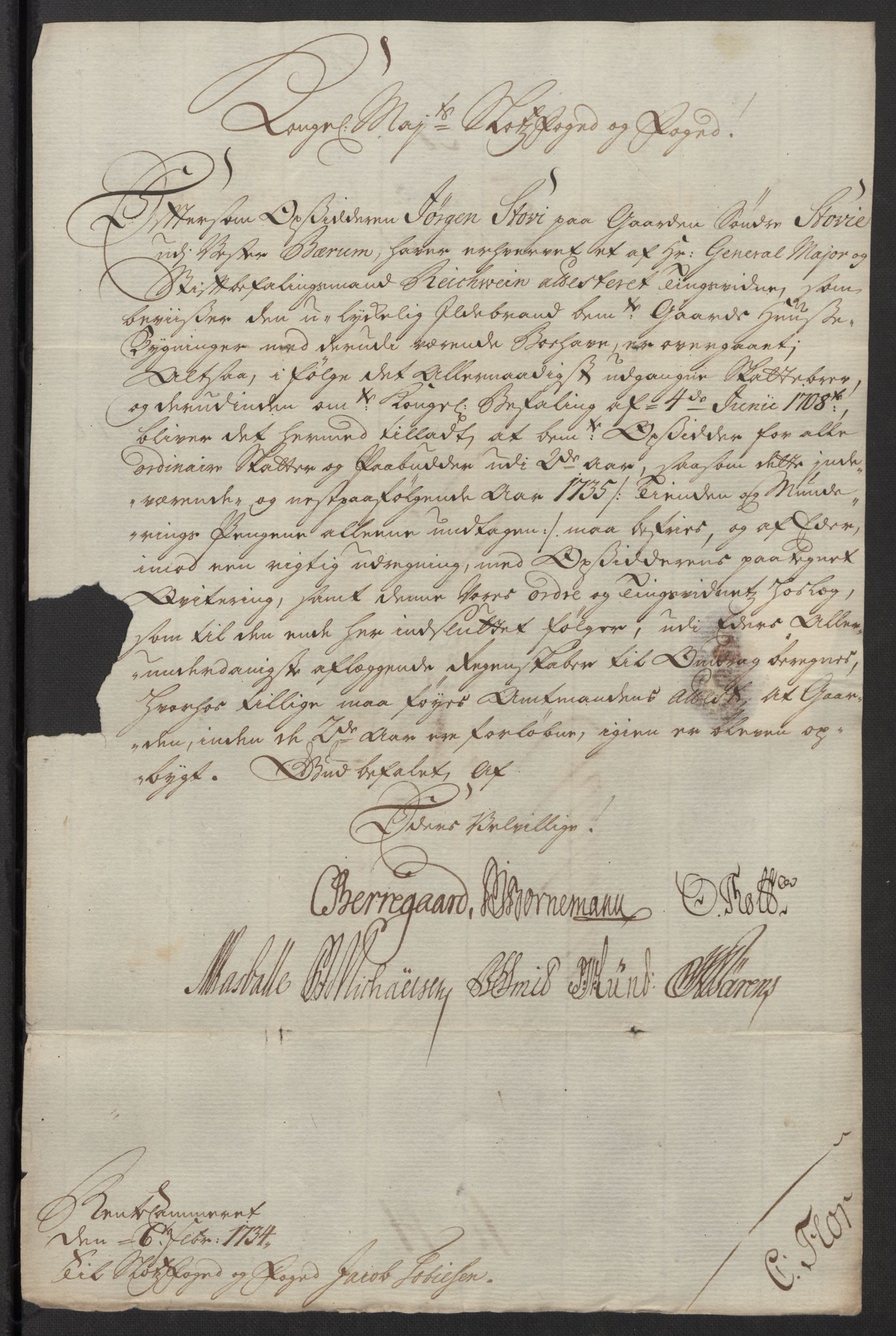 Rentekammeret inntil 1814, Reviderte regnskaper, Fogderegnskap, AV/RA-EA-4092/R10/L0473: Fogderegnskap Aker og Follo, 1734, p. 234