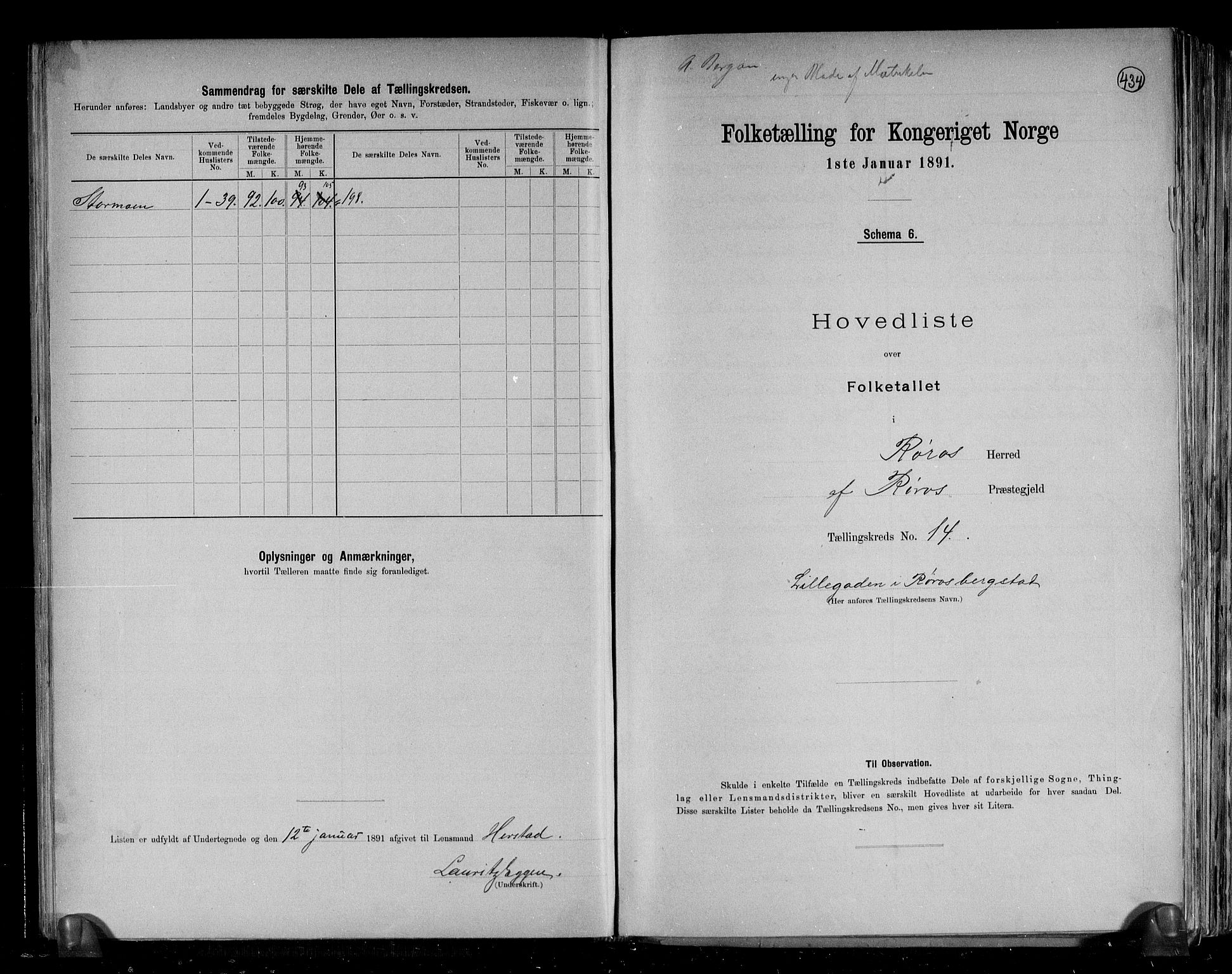 RA, 1891 census for 1640 Røros, 1891, p. 31