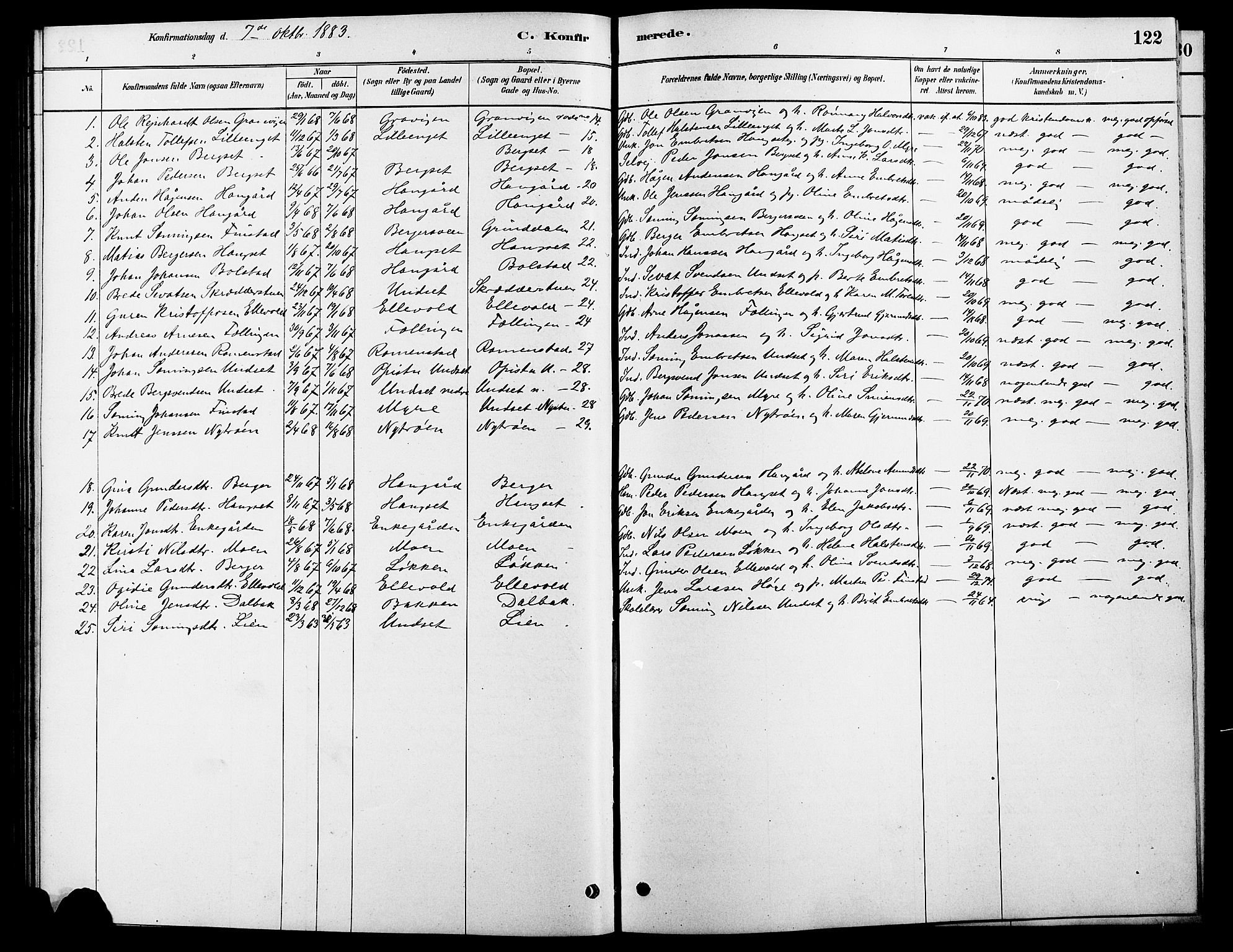 Rendalen prestekontor, SAH/PREST-054/H/Ha/Hab/L0003: Parish register (copy) no. 3, 1879-1904, p. 122