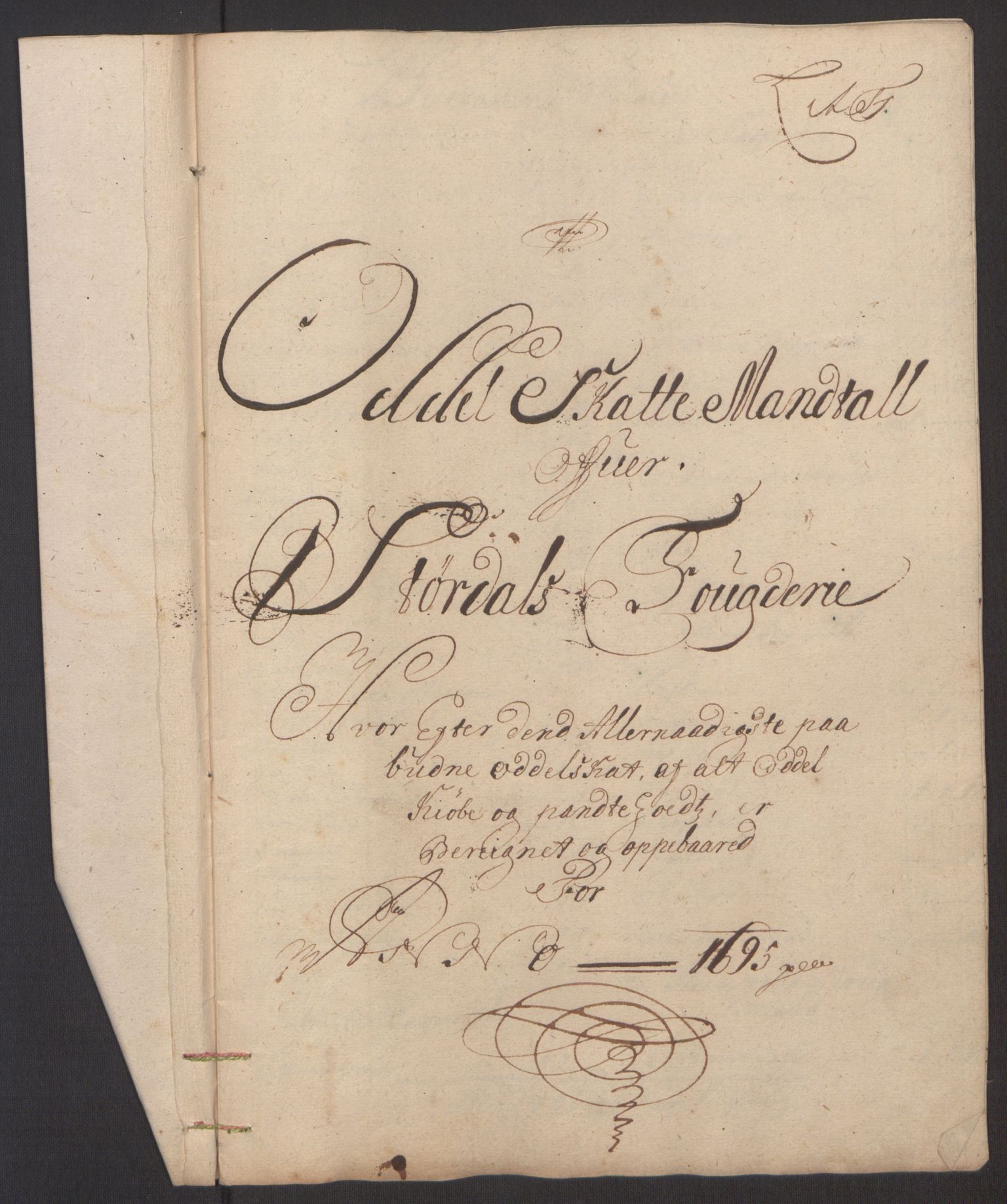 Rentekammeret inntil 1814, Reviderte regnskaper, Fogderegnskap, RA/EA-4092/R62/L4187: Fogderegnskap Stjørdal og Verdal, 1695, p. 96