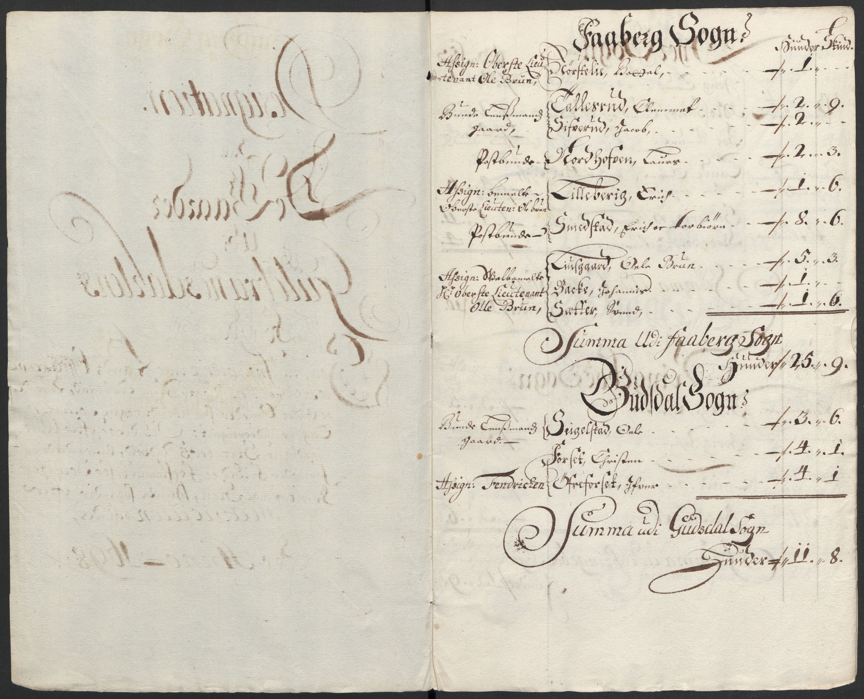 Rentekammeret inntil 1814, Reviderte regnskaper, Fogderegnskap, RA/EA-4092/R17/L1171: Fogderegnskap Gudbrandsdal, 1698, p. 214