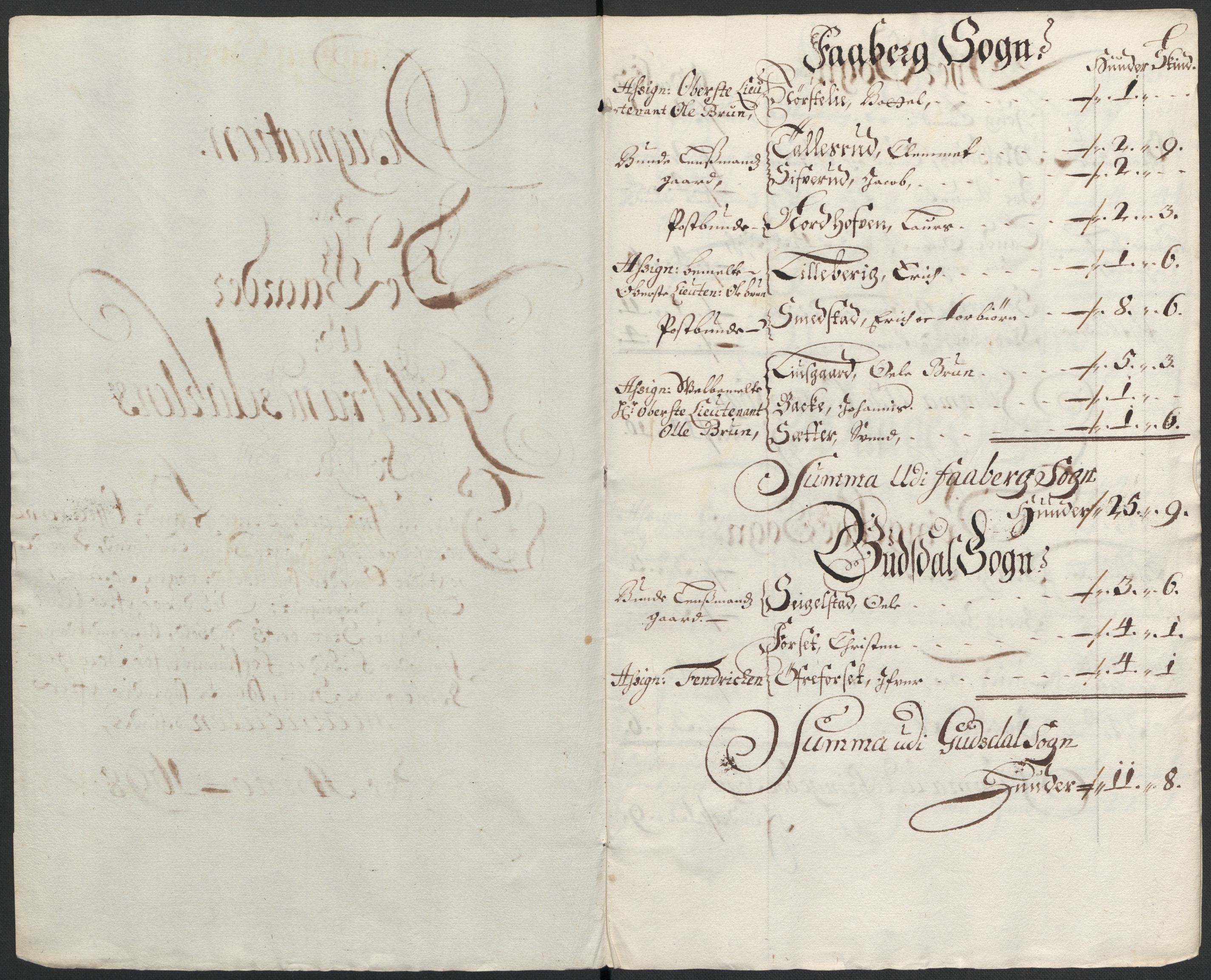 Rentekammeret inntil 1814, Reviderte regnskaper, Fogderegnskap, AV/RA-EA-4092/R17/L1171: Fogderegnskap Gudbrandsdal, 1698, p. 214