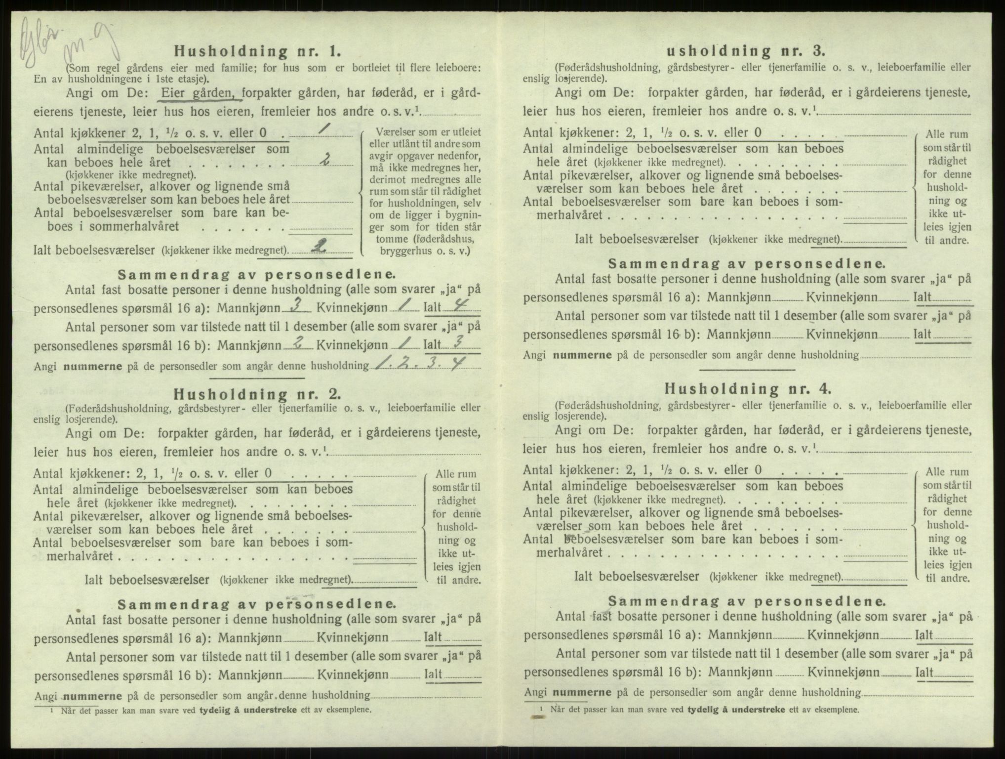 SAB, 1920 census for Haus, 1920, p. 922