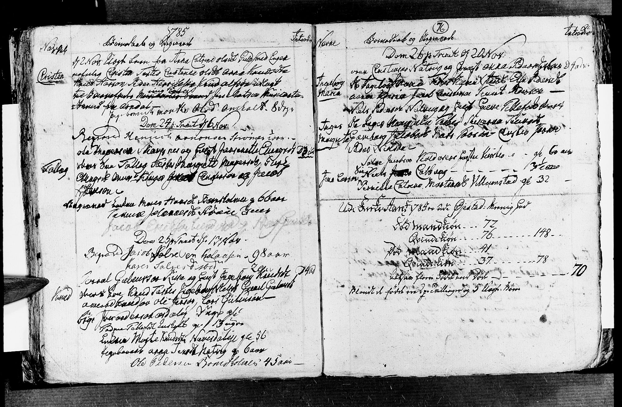 Øyestad sokneprestkontor, SAK/1111-0049/F/Fb/L0001: Parish register (copy) no. B 1, 1780-1794, p. 76