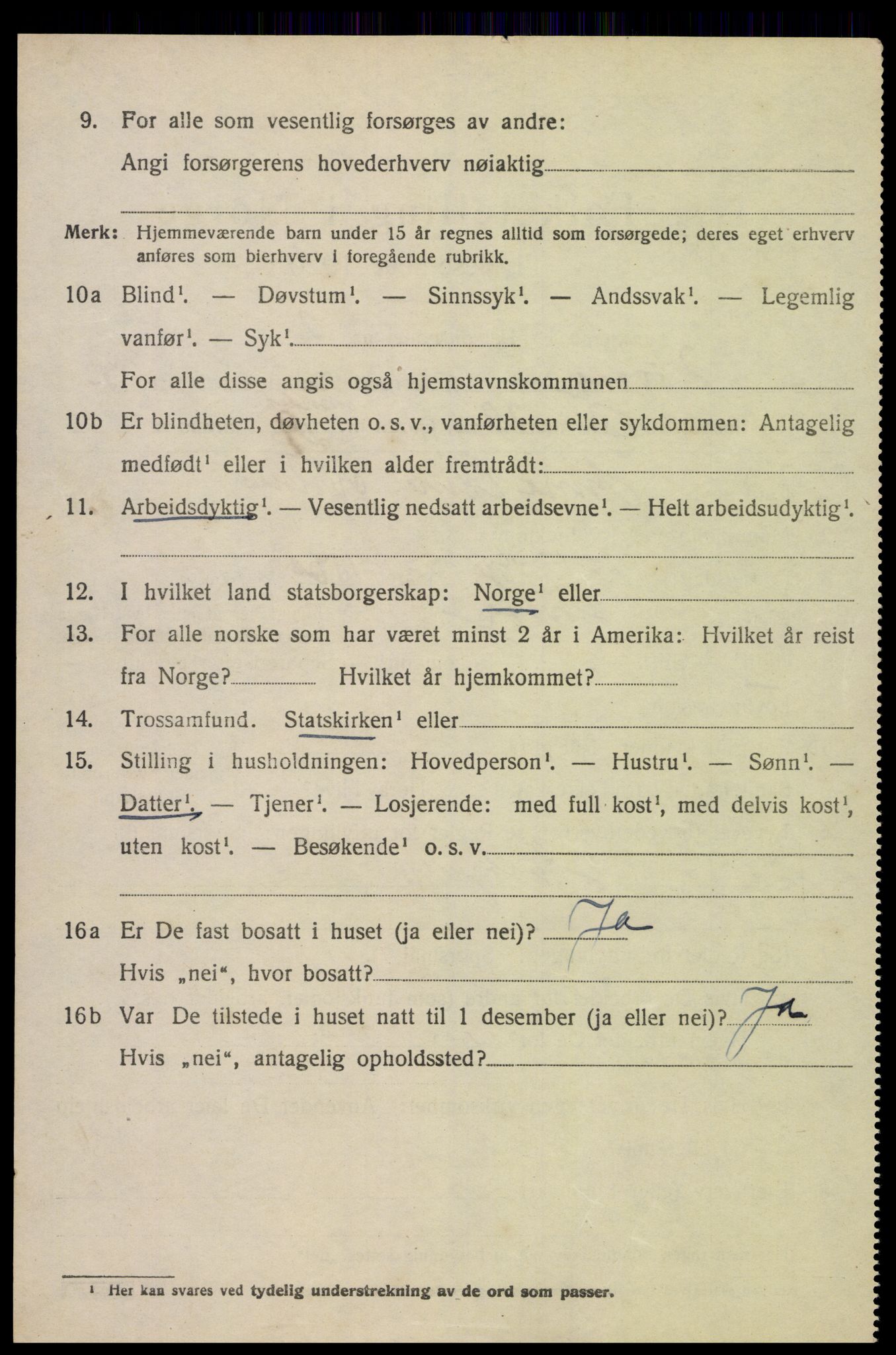 SAK, 1920 census for Høvåg, 1920, p. 4017