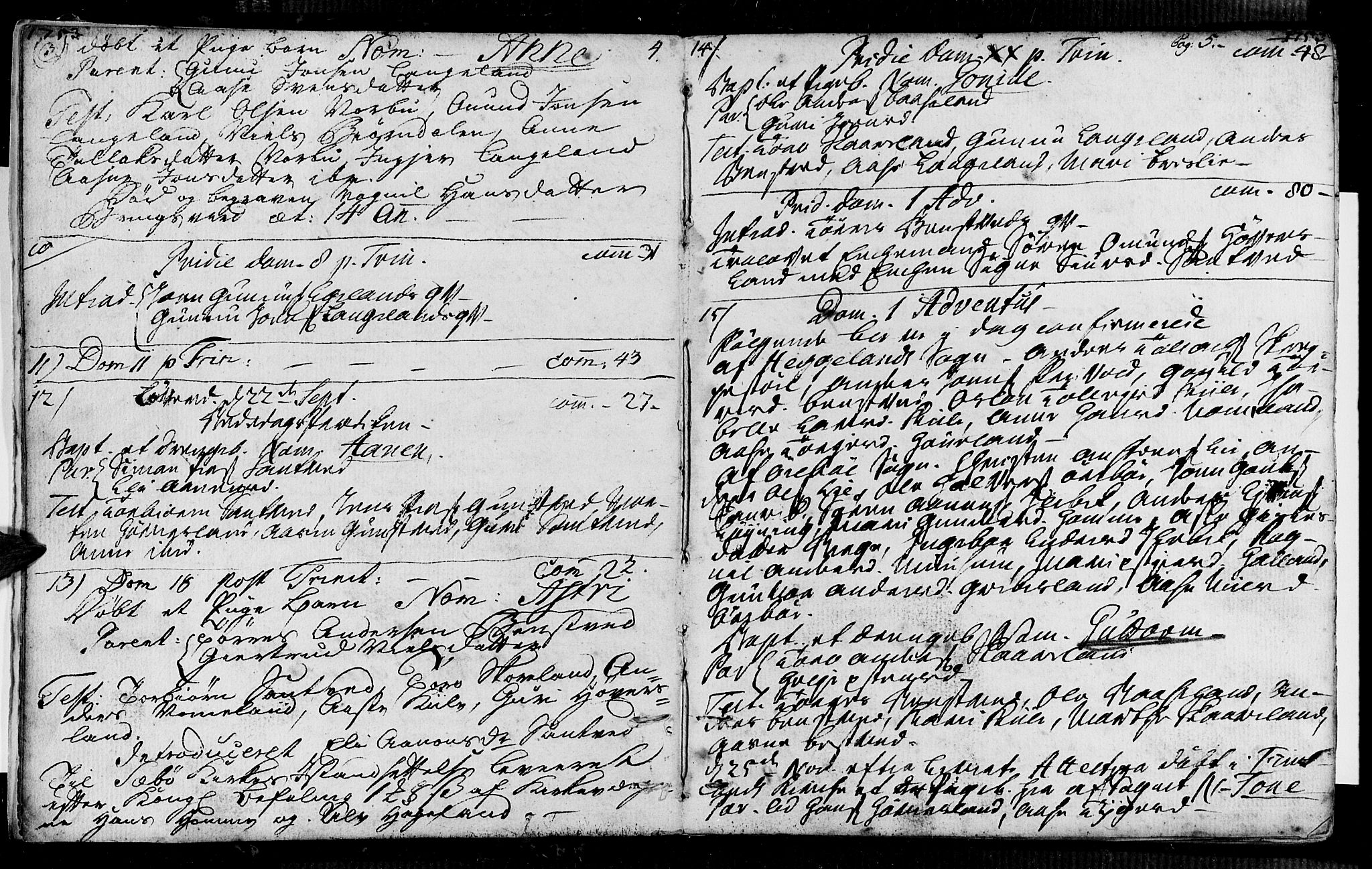Vennesla sokneprestkontor, AV/SAK-1111-0045/Fa/Faa/L0001: Parish register (official) no. A 1, 1753-1785, p. 4-5