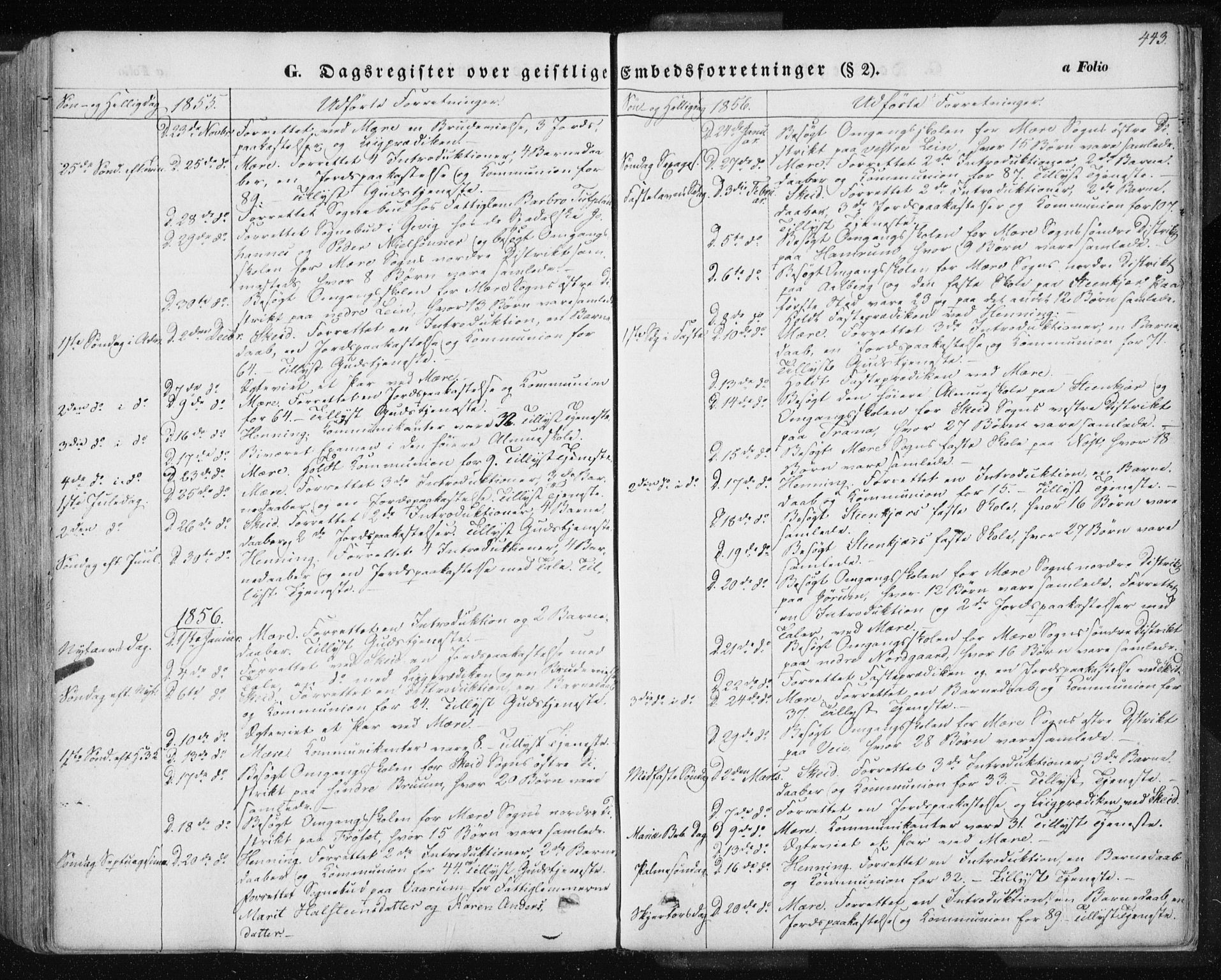 Ministerialprotokoller, klokkerbøker og fødselsregistre - Nord-Trøndelag, AV/SAT-A-1458/735/L0342: Parish register (official) no. 735A07 /1, 1849-1862, p. 443