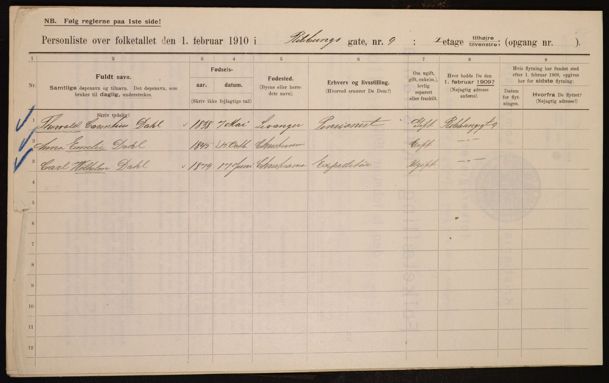 OBA, Municipal Census 1910 for Kristiania, 1910, p. 79328