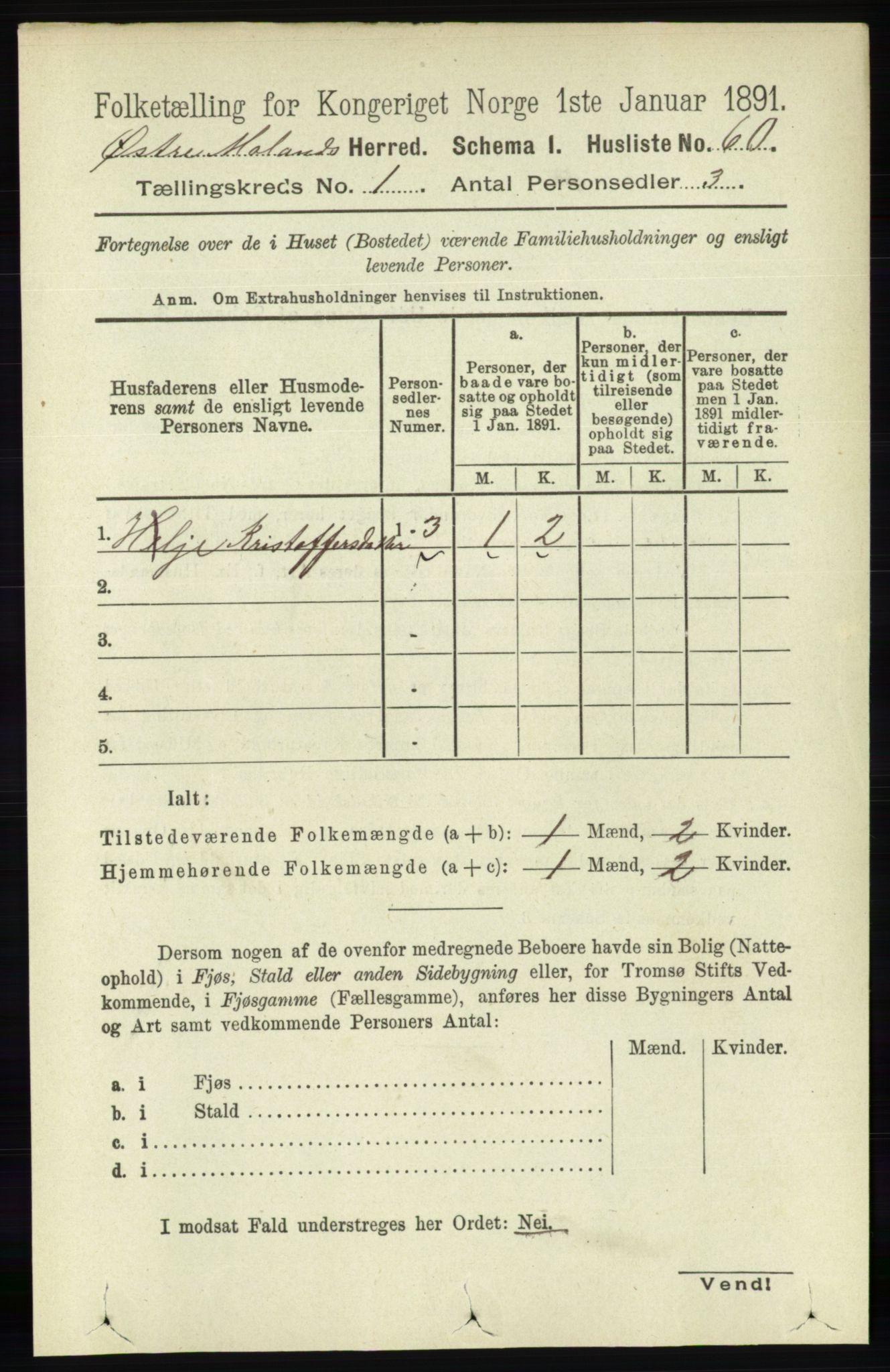 RA, 1891 census for 0918 Austre Moland, 1891, p. 80