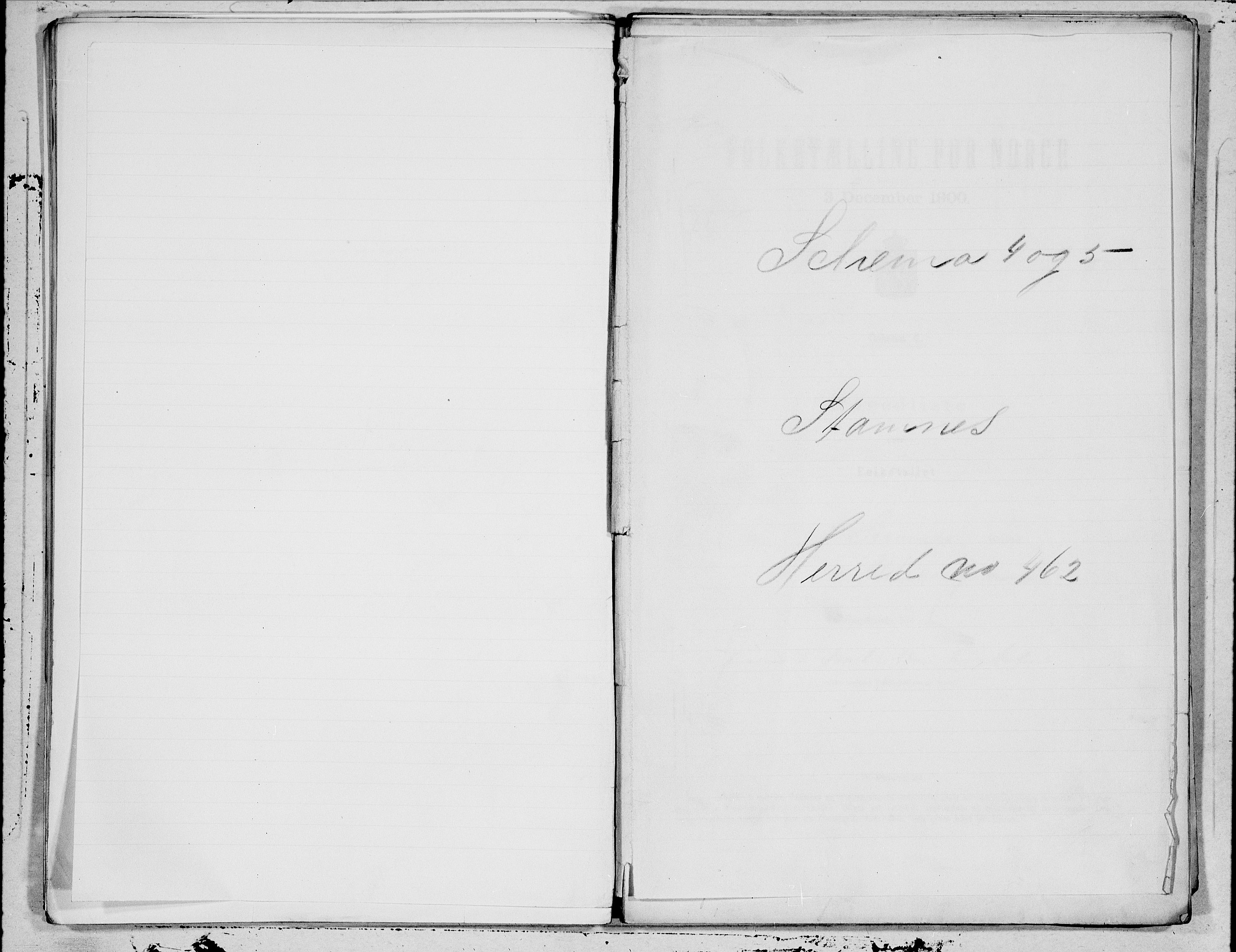 SAT, 1900 census for Stamnes, 1900, p. 1