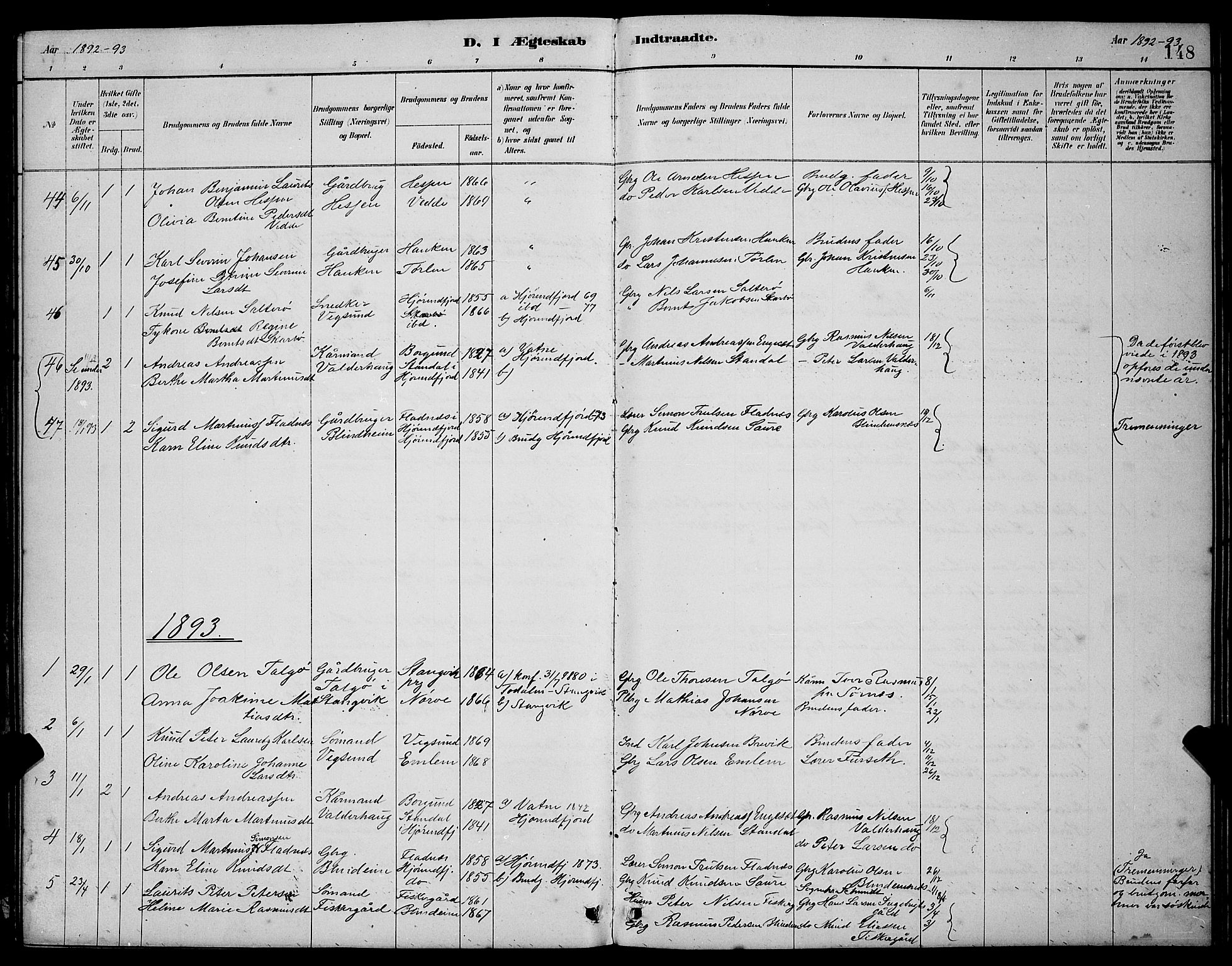 Ministerialprotokoller, klokkerbøker og fødselsregistre - Møre og Romsdal, SAT/A-1454/528/L0430: Parish register (copy) no. 528C11, 1884-1899, p. 148