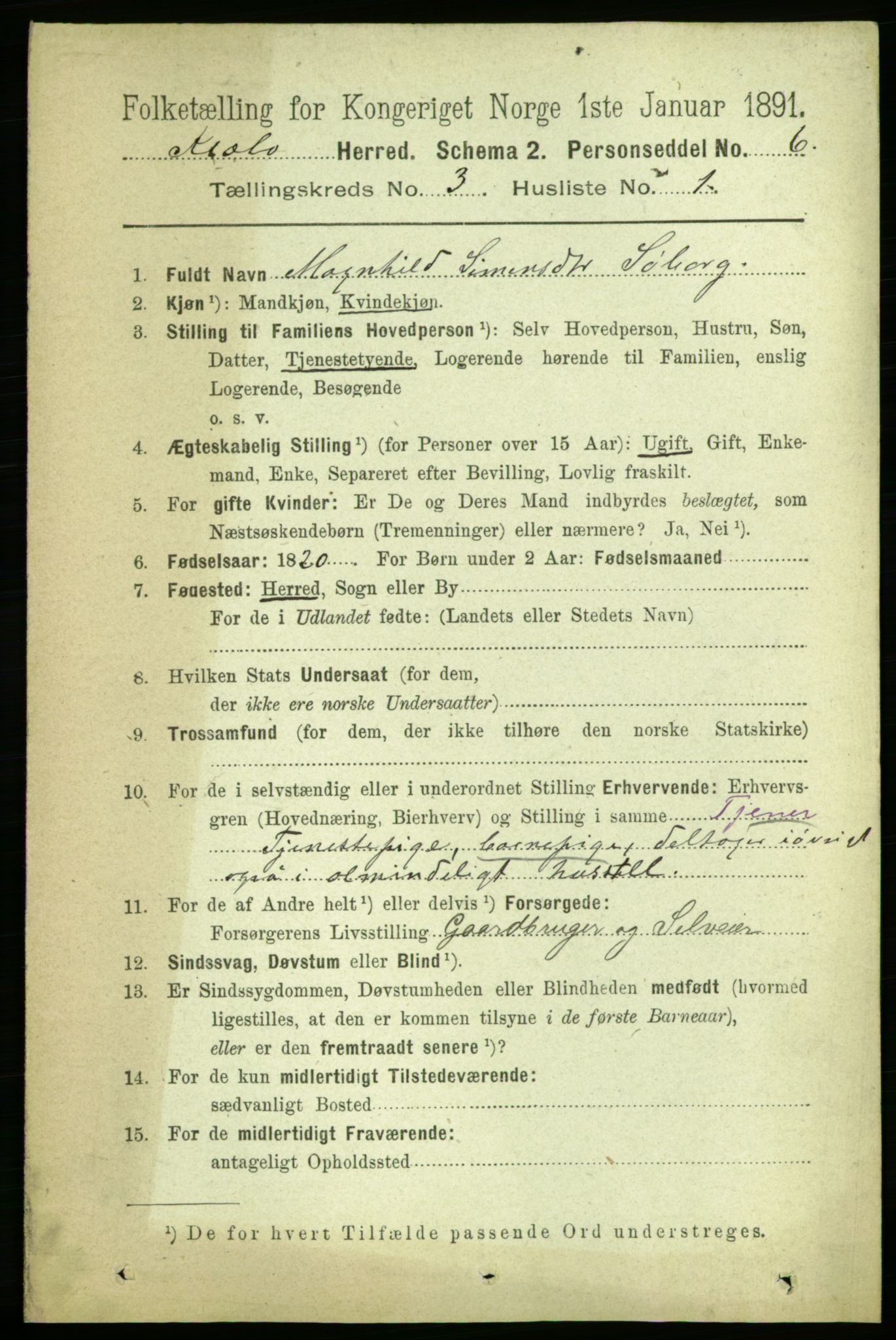 RA, 1891 census for 1662 Klæbu, 1891, p. 387