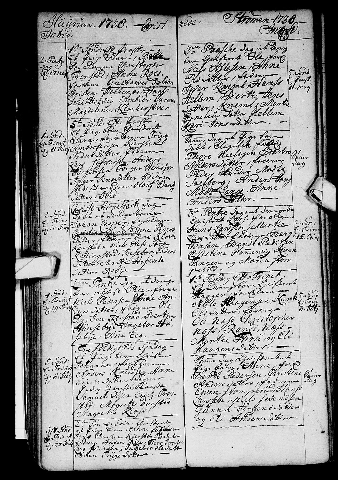 Hurum kirkebøker, AV/SAKO-A-229/F/Fa/L0002: Parish register (official) no. 2, 1733-1757, p. 45