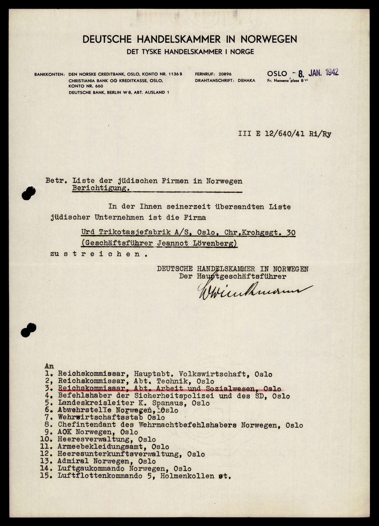 Forsvarets Overkommando. 2 kontor. Arkiv 11.4. Spredte tyske arkivsaker, AV/RA-RAFA-7031/D/Dar/Darb/L0017: Reichskommissariat - Deutsche Handelskammer in Norwegen, 1942, p. 390