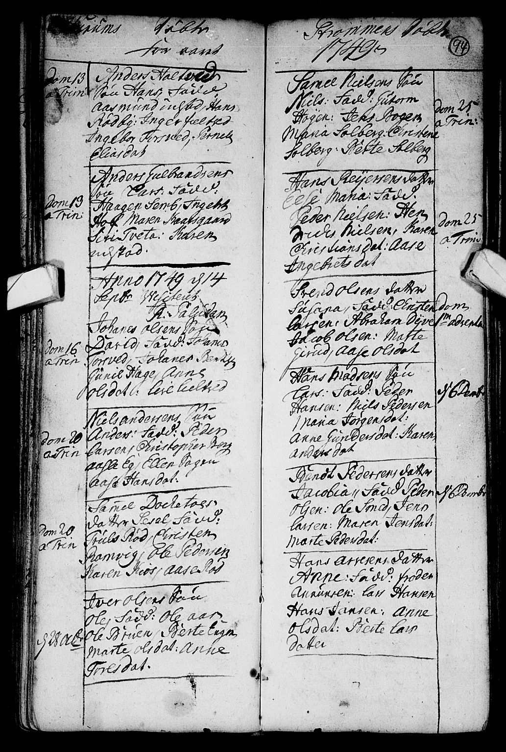 Hurum kirkebøker, AV/SAKO-A-229/F/Fa/L0002: Parish register (official) no. 2, 1733-1757, p. 94