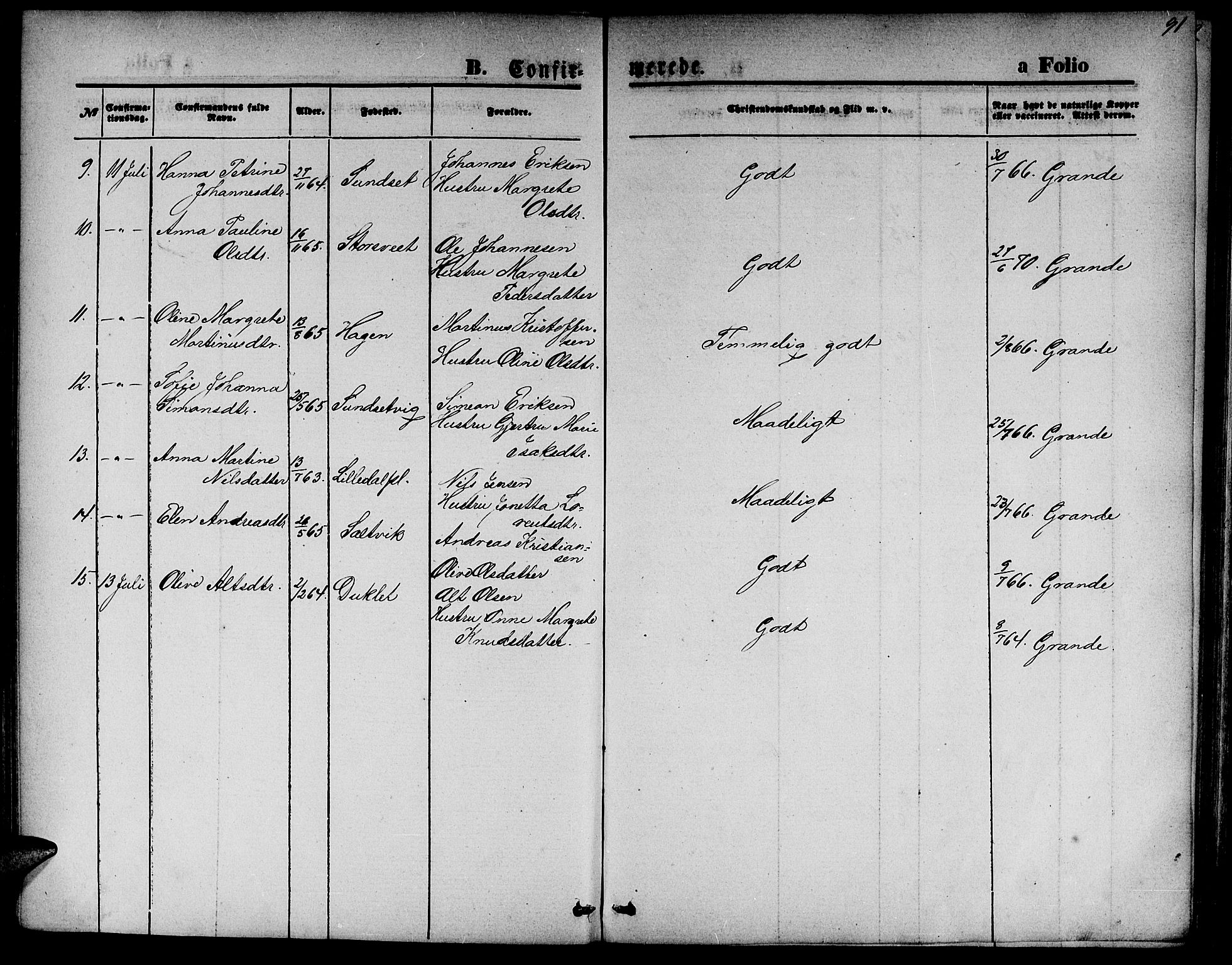 Ministerialprotokoller, klokkerbøker og fødselsregistre - Nord-Trøndelag, SAT/A-1458/733/L0326: Parish register (copy) no. 733C01, 1871-1887, p. 91