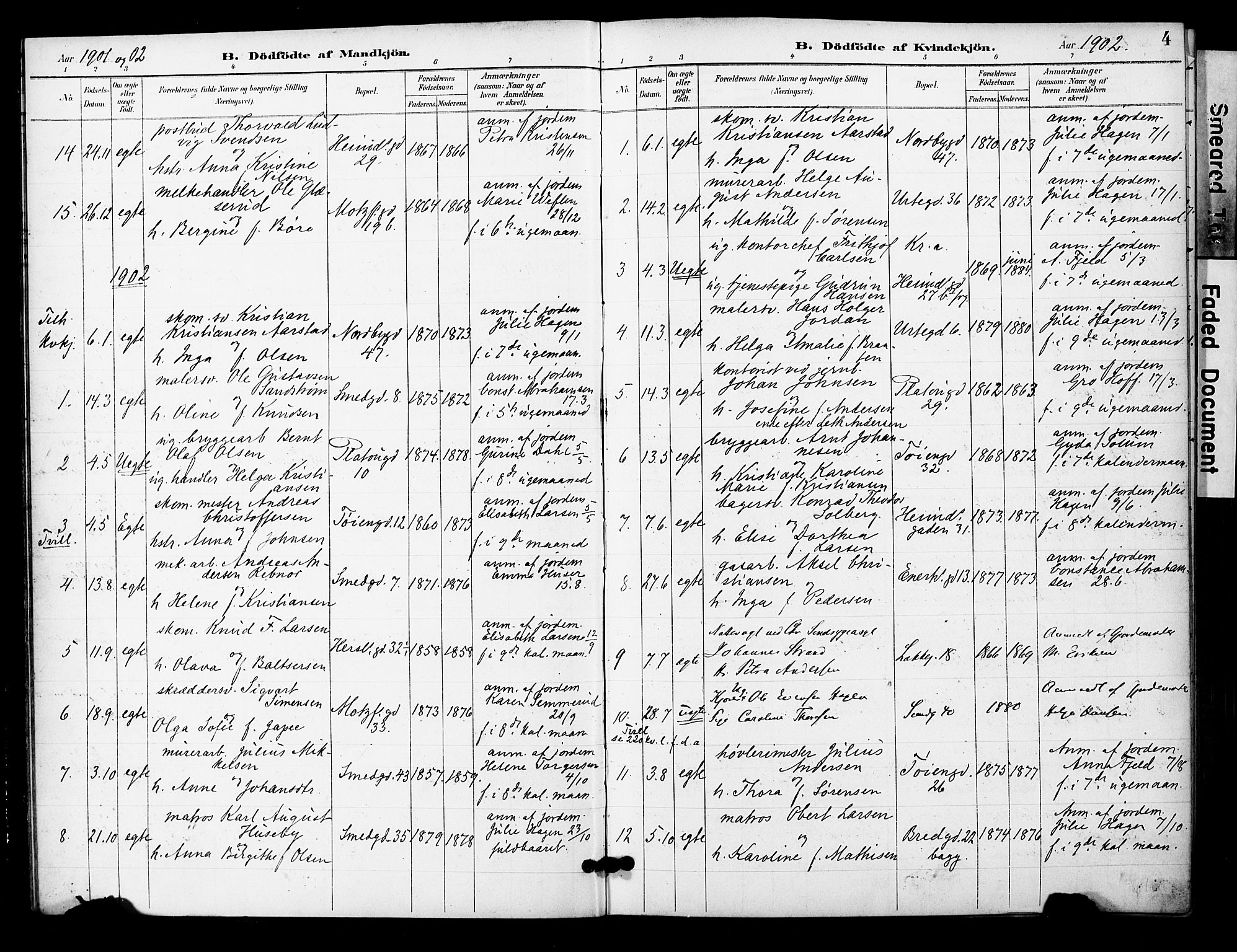 Grønland prestekontor Kirkebøker, SAO/A-10848/F/Fa/L0015: Parish register (official) no. 15, 1899-1919, p. 4