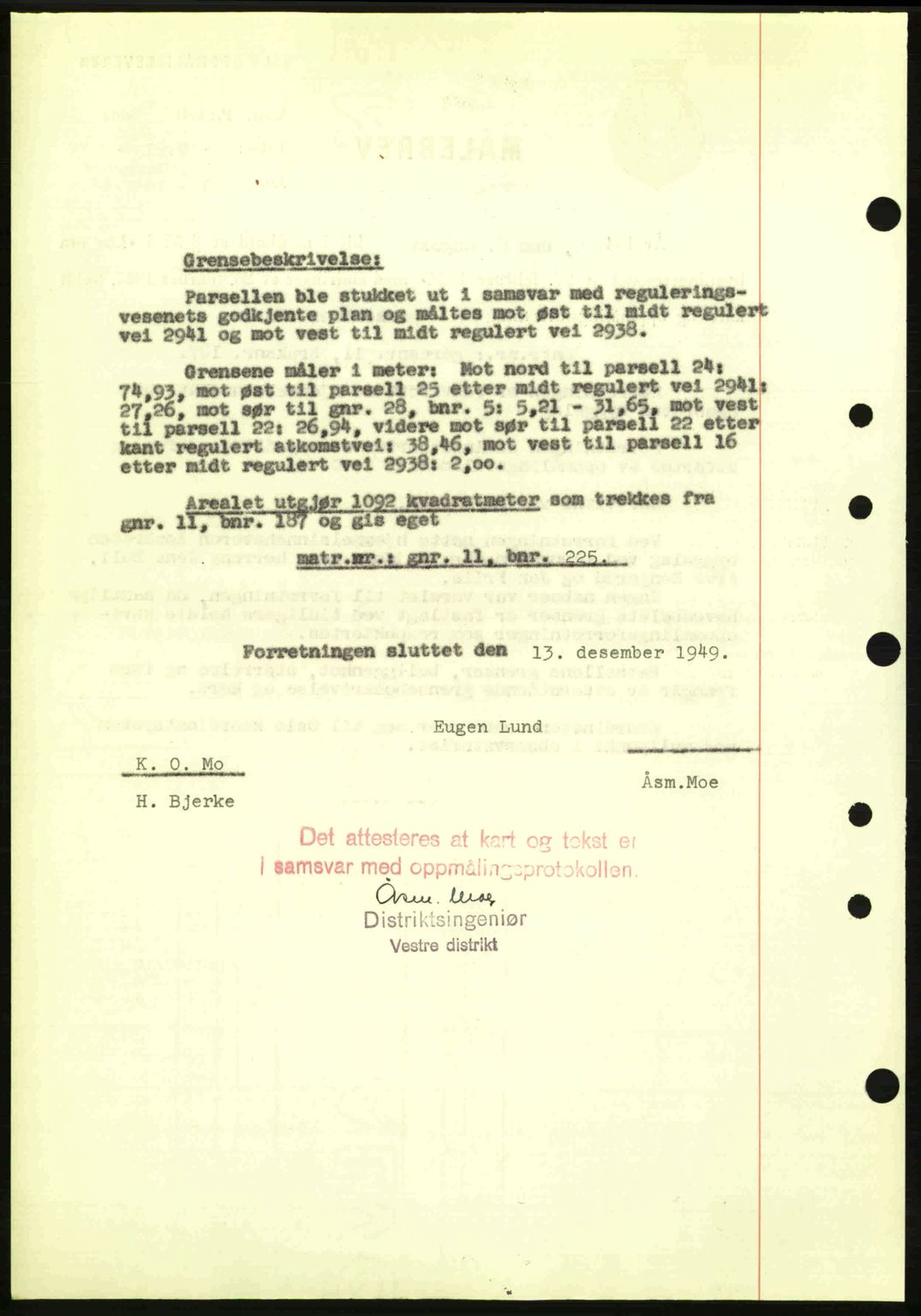 Oslo byskriverembete, AV/SAO-A-10227/G/Gb/Gbd/Gbda/L0017: Mortgage book no. A215, 1949-1950, Diary no: : 15297/1949